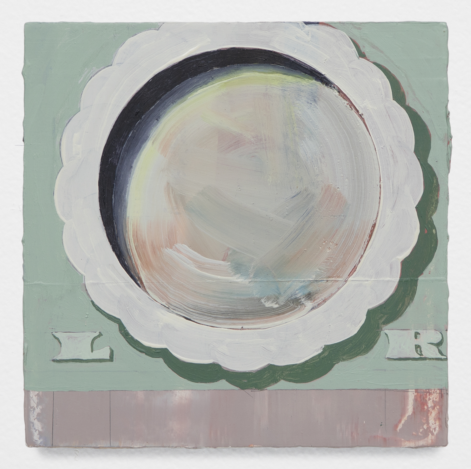 L/R; Oil paint on wooden panel; 6x6; 2020