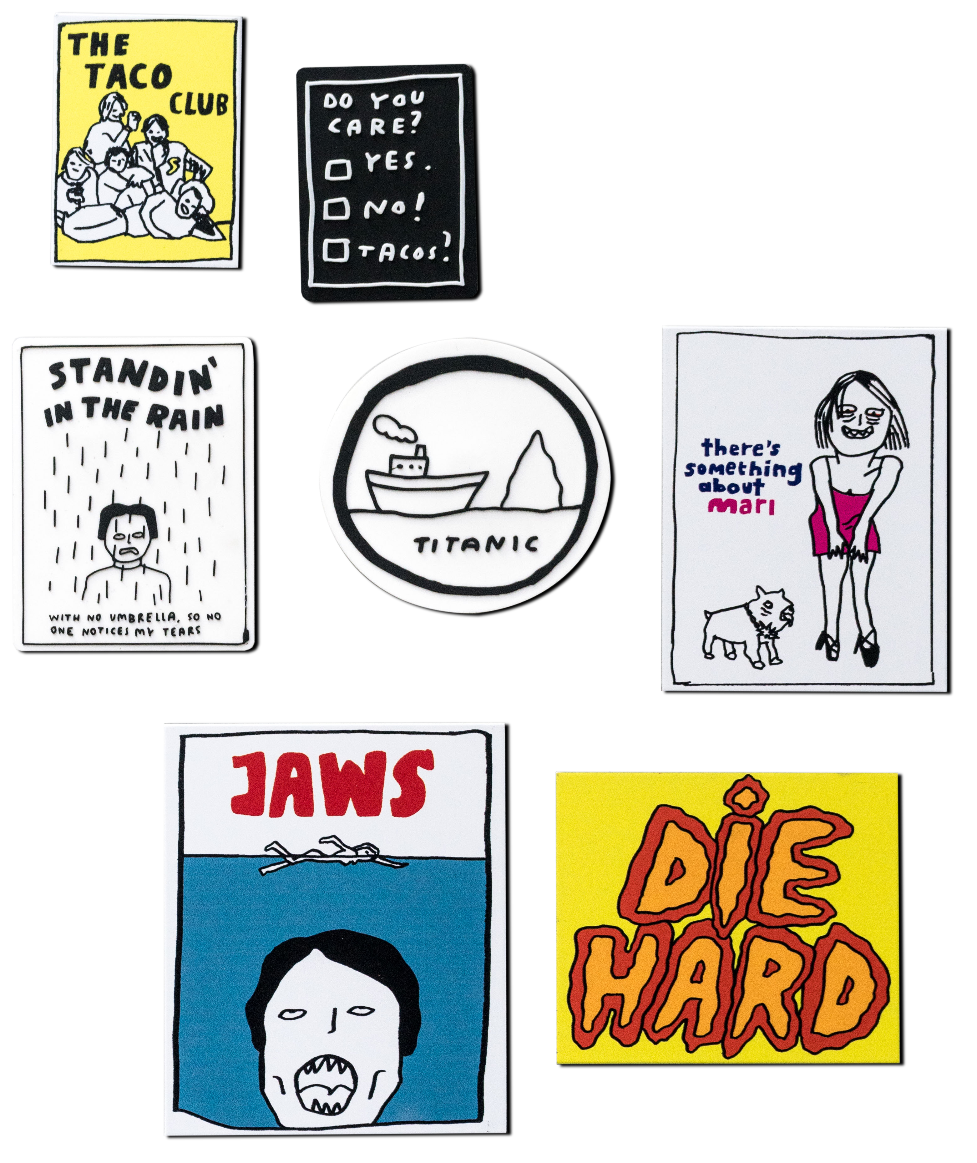 All I wanna do is sit on a couch and watch movies with u. 2019Pack of eight different fridge magnets signed by the artistvarious dimensions