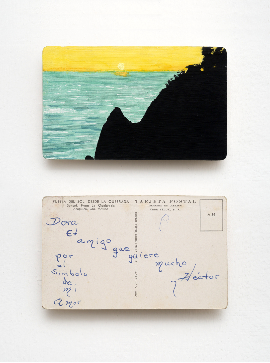 Quebrada. 8,3 x 13,5 cm. Acuarela sobre madera