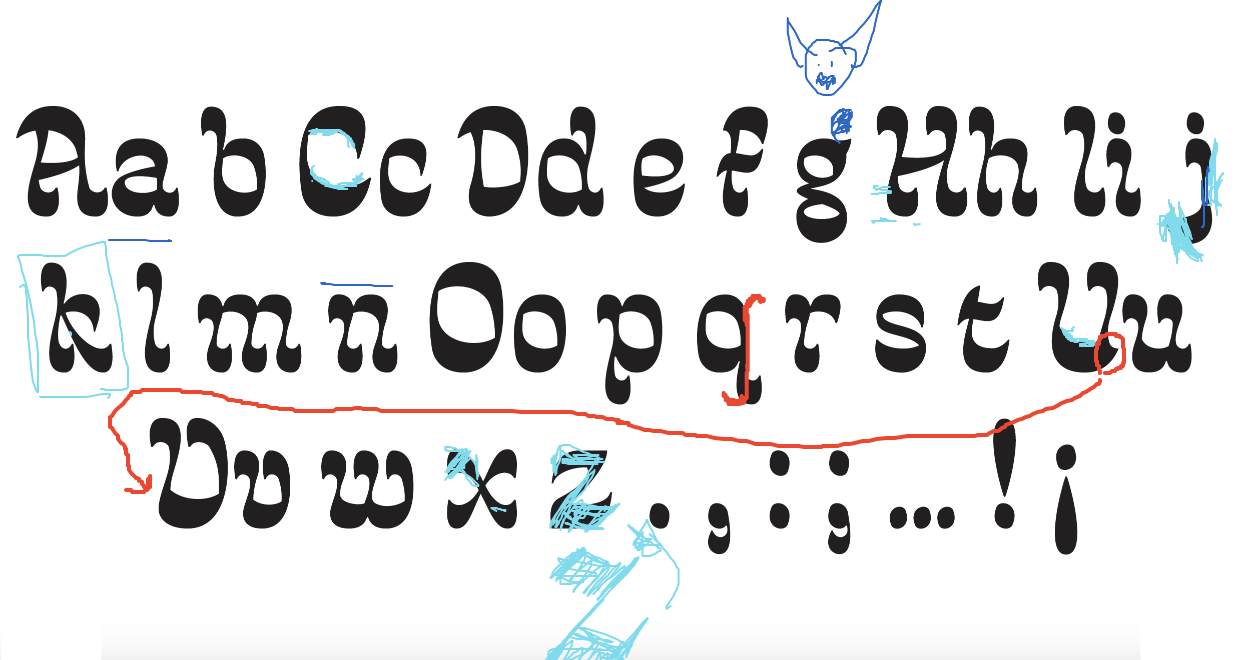 (3/3) Annotated sketches of second round of iterations.