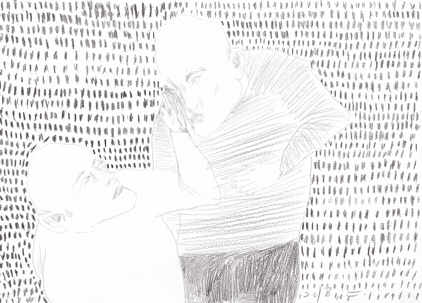 だいじょうぶ, 2018, pencil on paper, 21*29.7(cm)