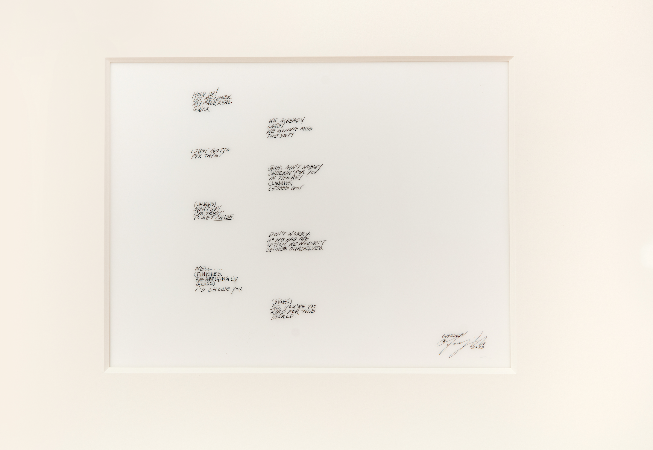 Chosen, 2020, Diptych (Detail)