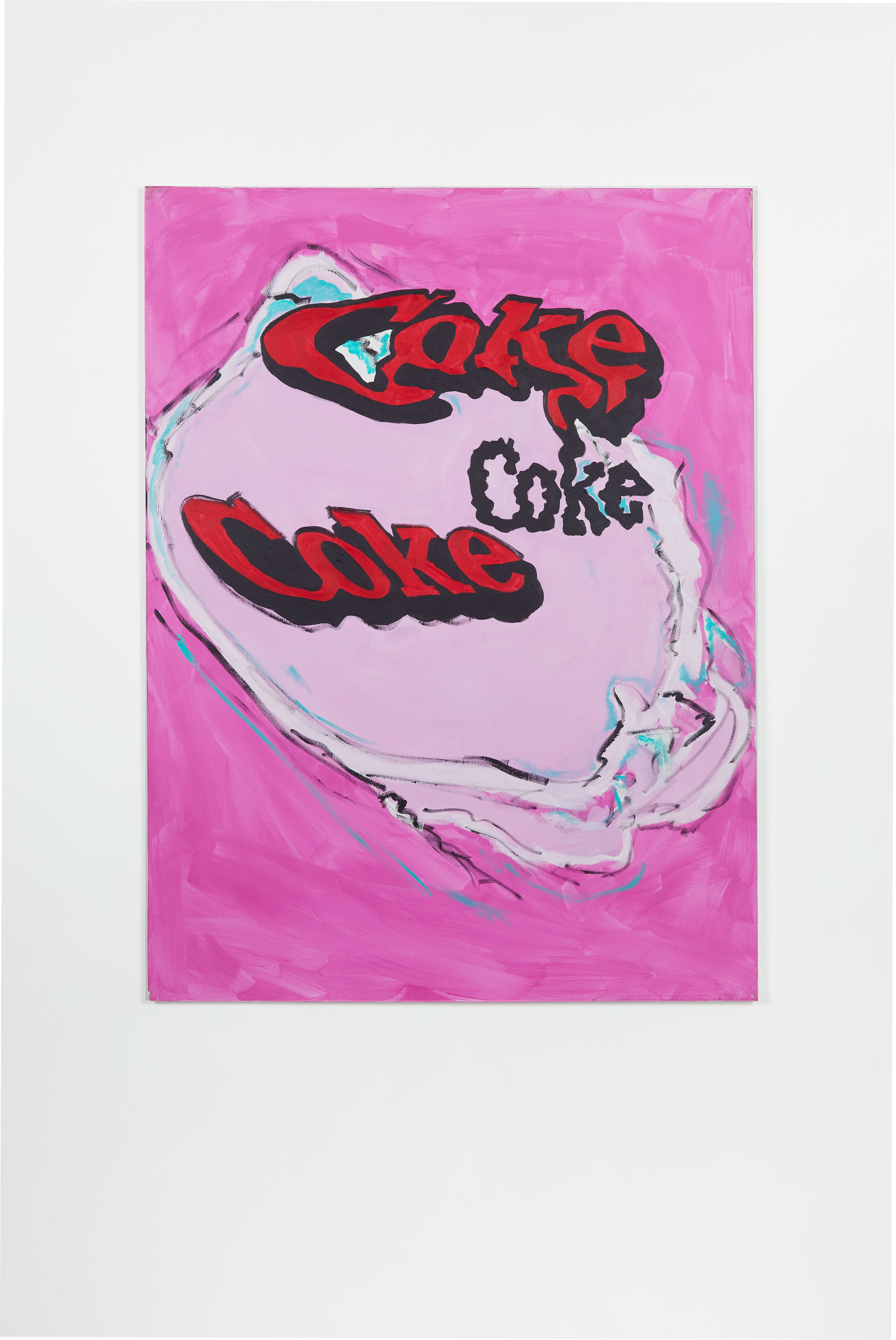 Untitled (Coca Cola #7), 2019, Acrylic on canvas, 40 x 30 in.