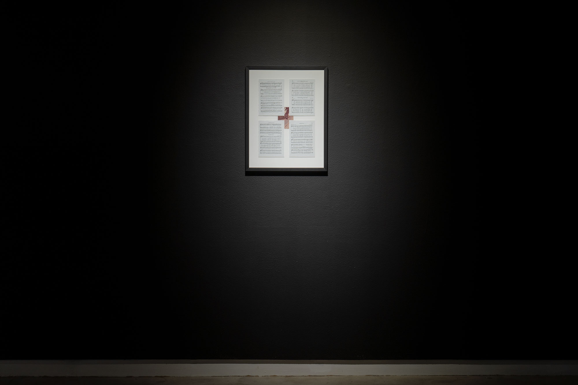 KEEP ME NEAR THE CROSS - 18"x24" (framed) - Photo collage, four hymnals and photo