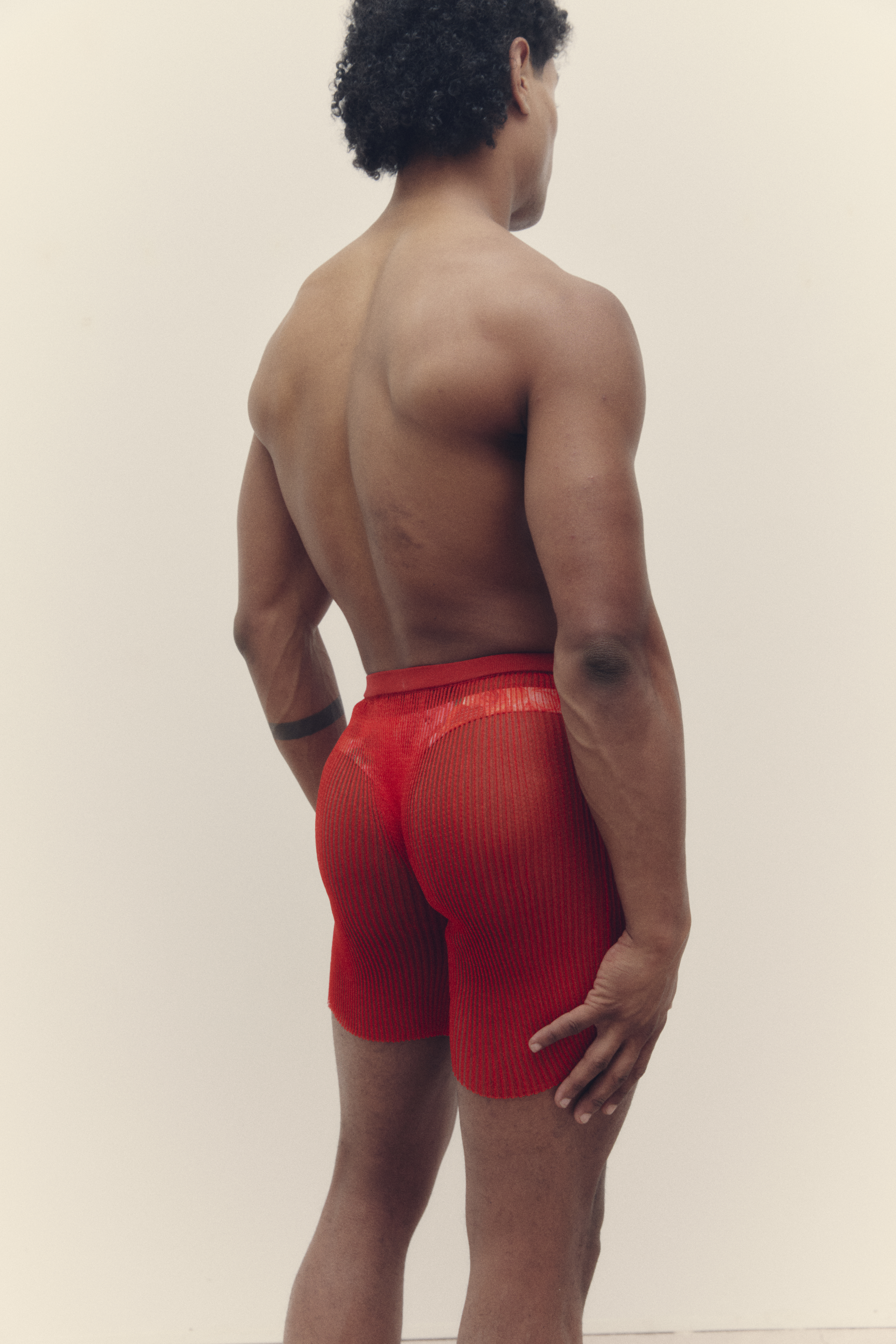 Kristal Red Knit Boxer Brief