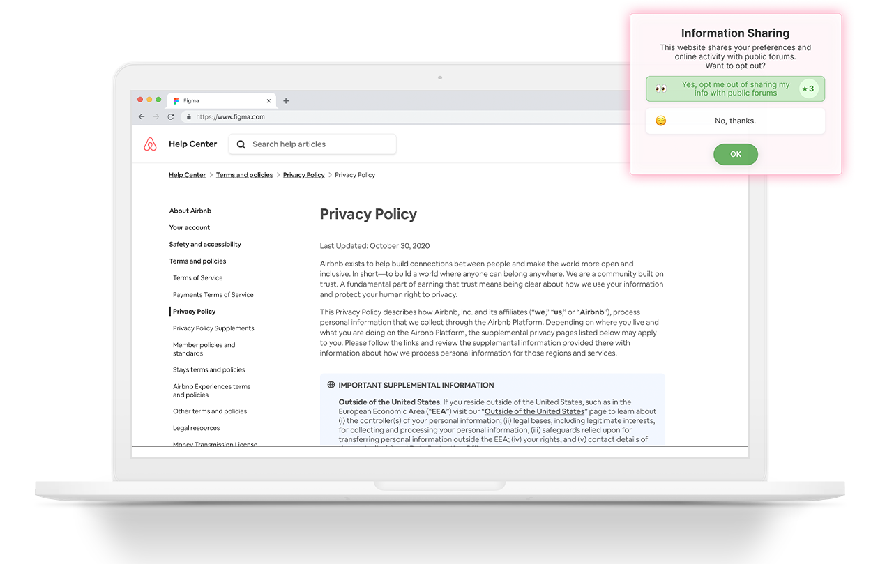 Peep: Privacy Plugin