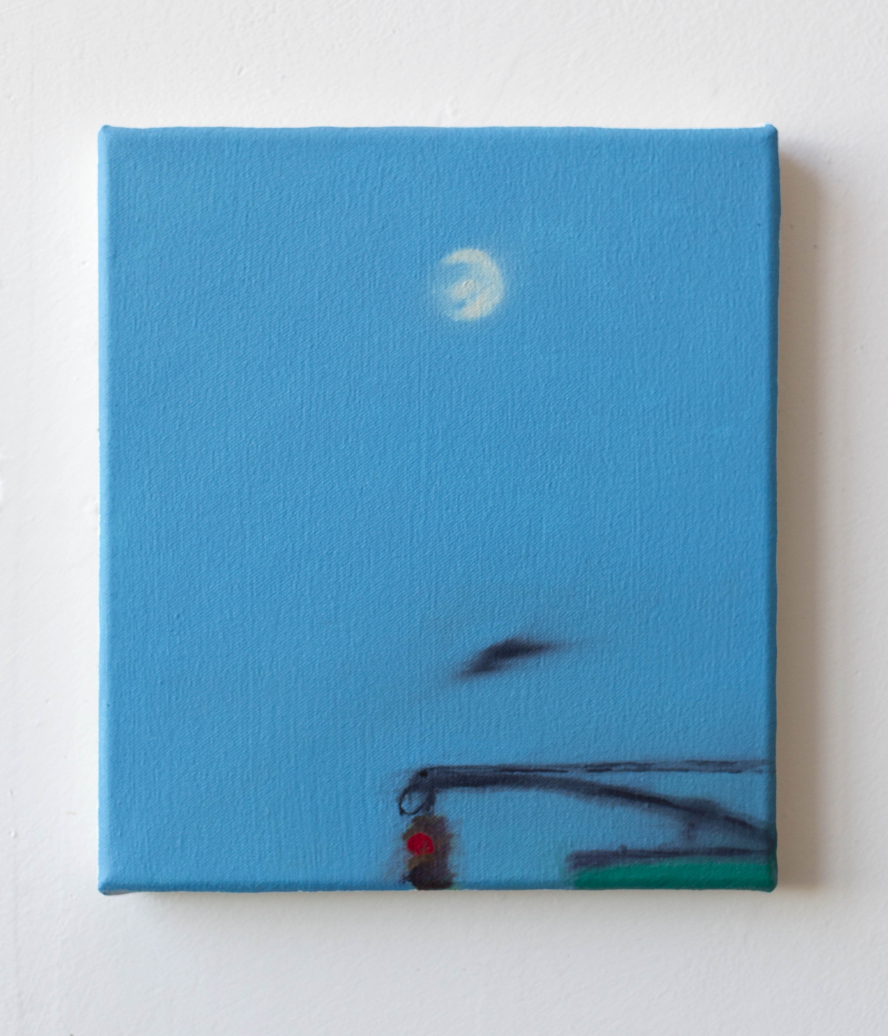 Good Morning. I'm Charles Osgood and This Is Sunday Morning. I know, It Sounds Strange to Me Too, but Here We Are., 2021, 10"x9". Oil on canvas