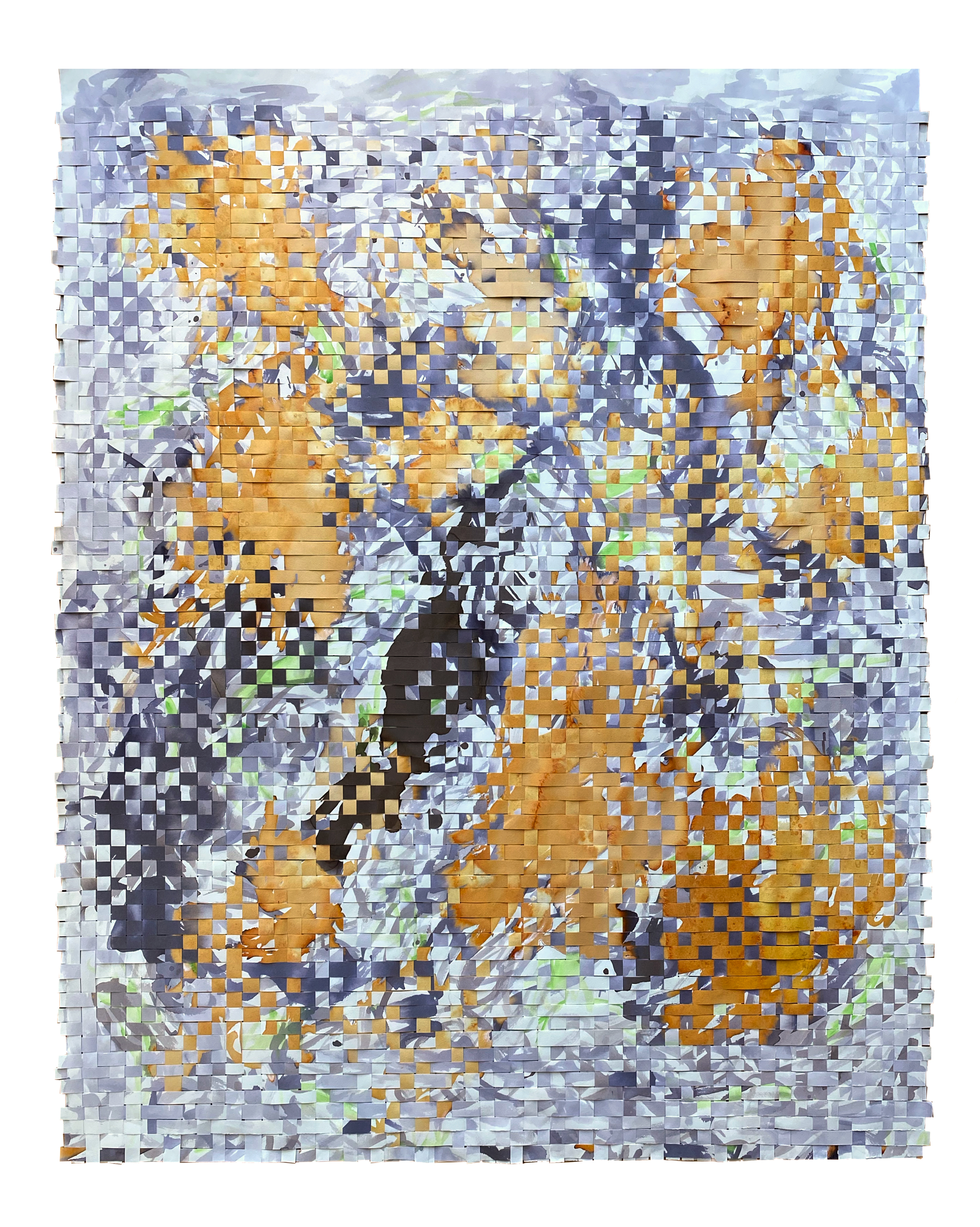 Chroma no2, natural handmade inks, cotton paper, 85x105cm, 2025