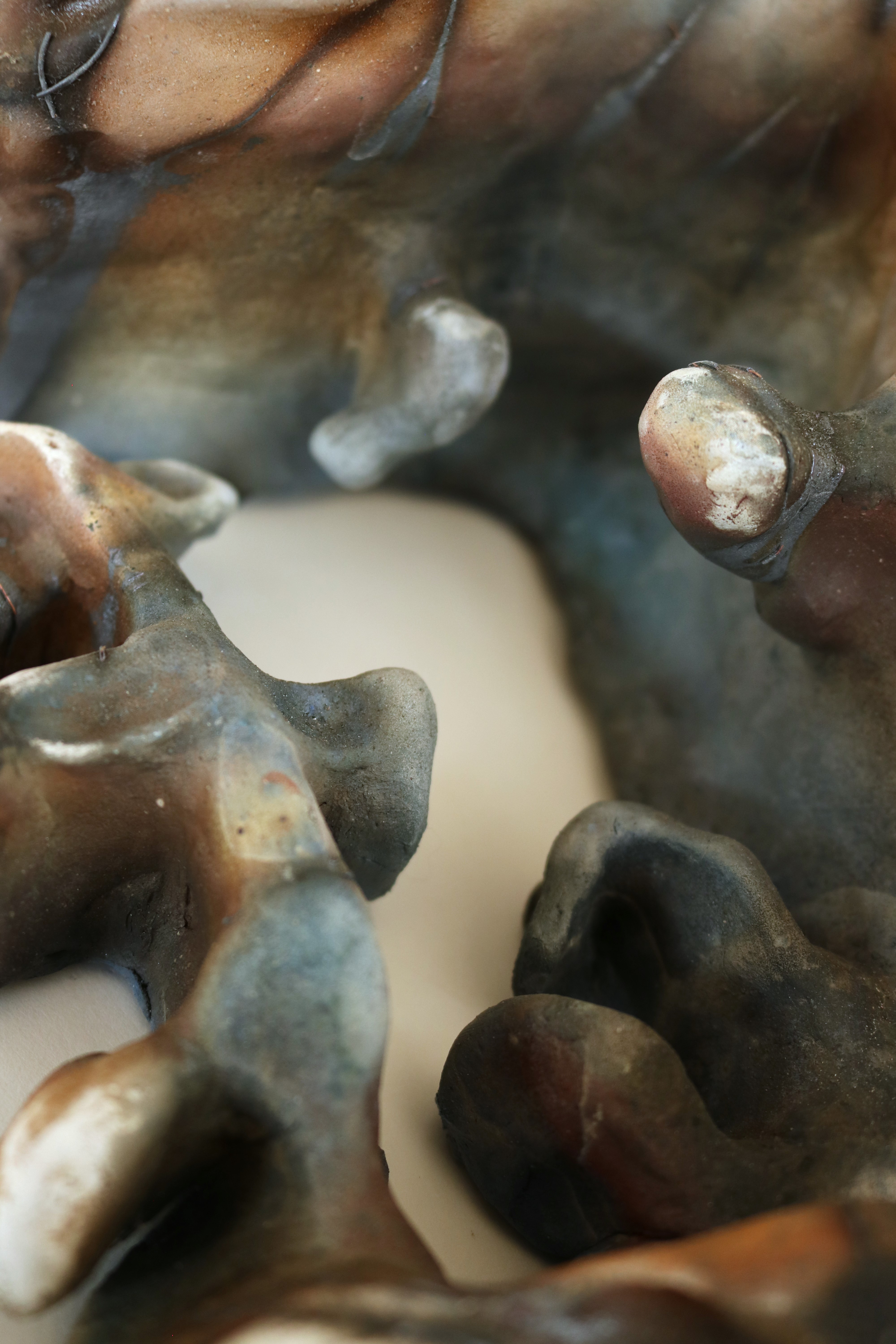 buried bones, saggar fire, 2022