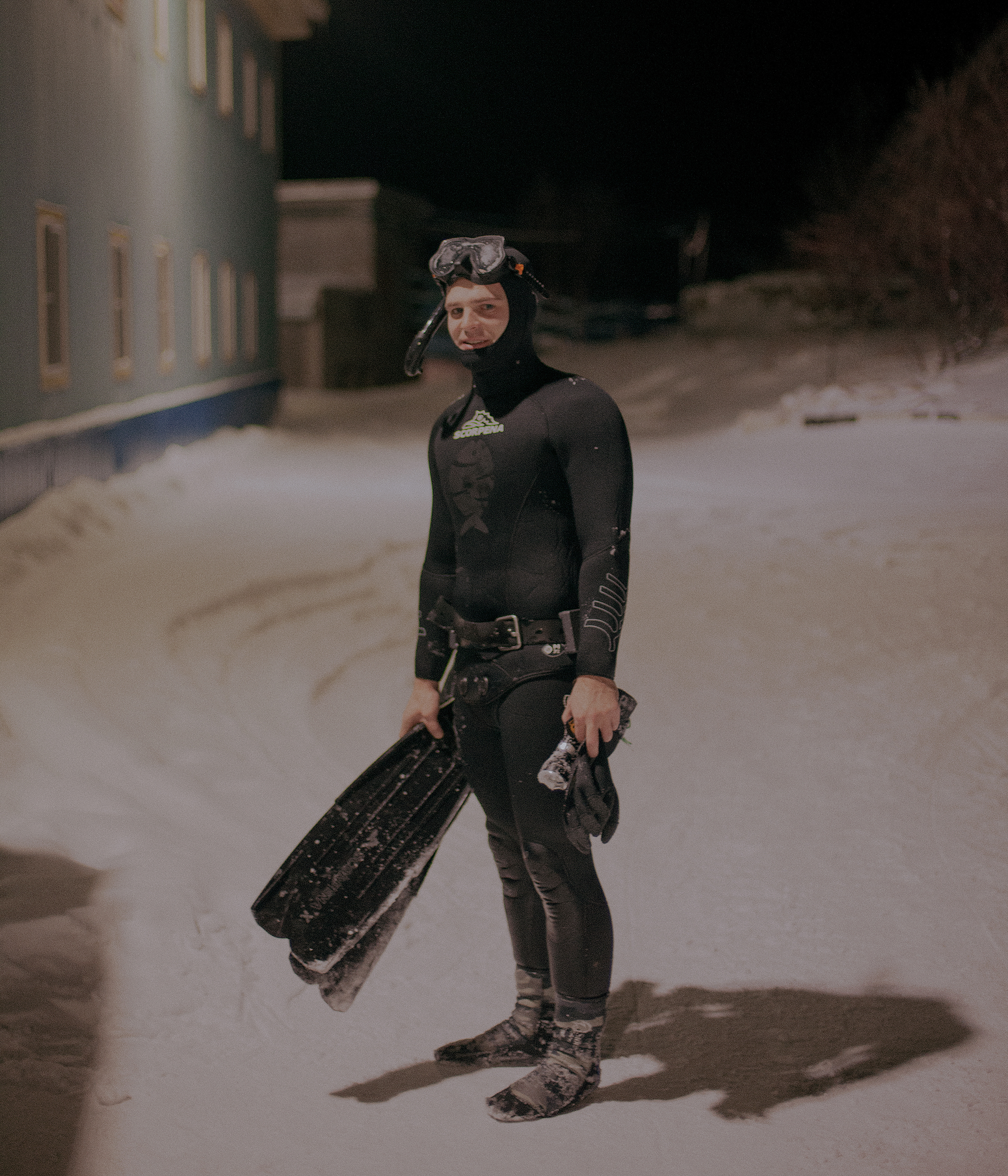 Kola after a swim in the Barents' Sea, Teriberka, 2017