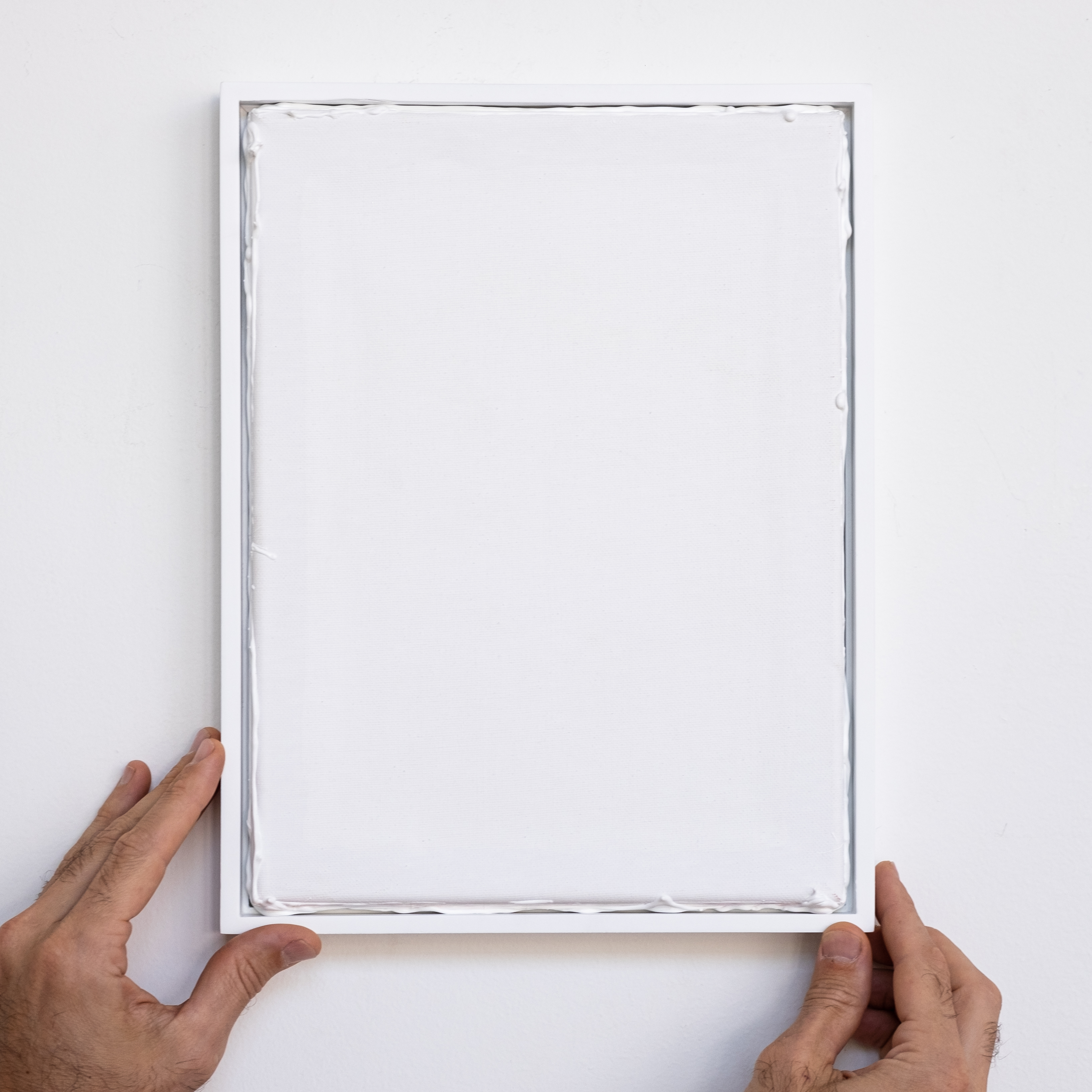 White Vacuity, 2020, Flex Seal&trade; and acylic on canvas, 12 x 9 in