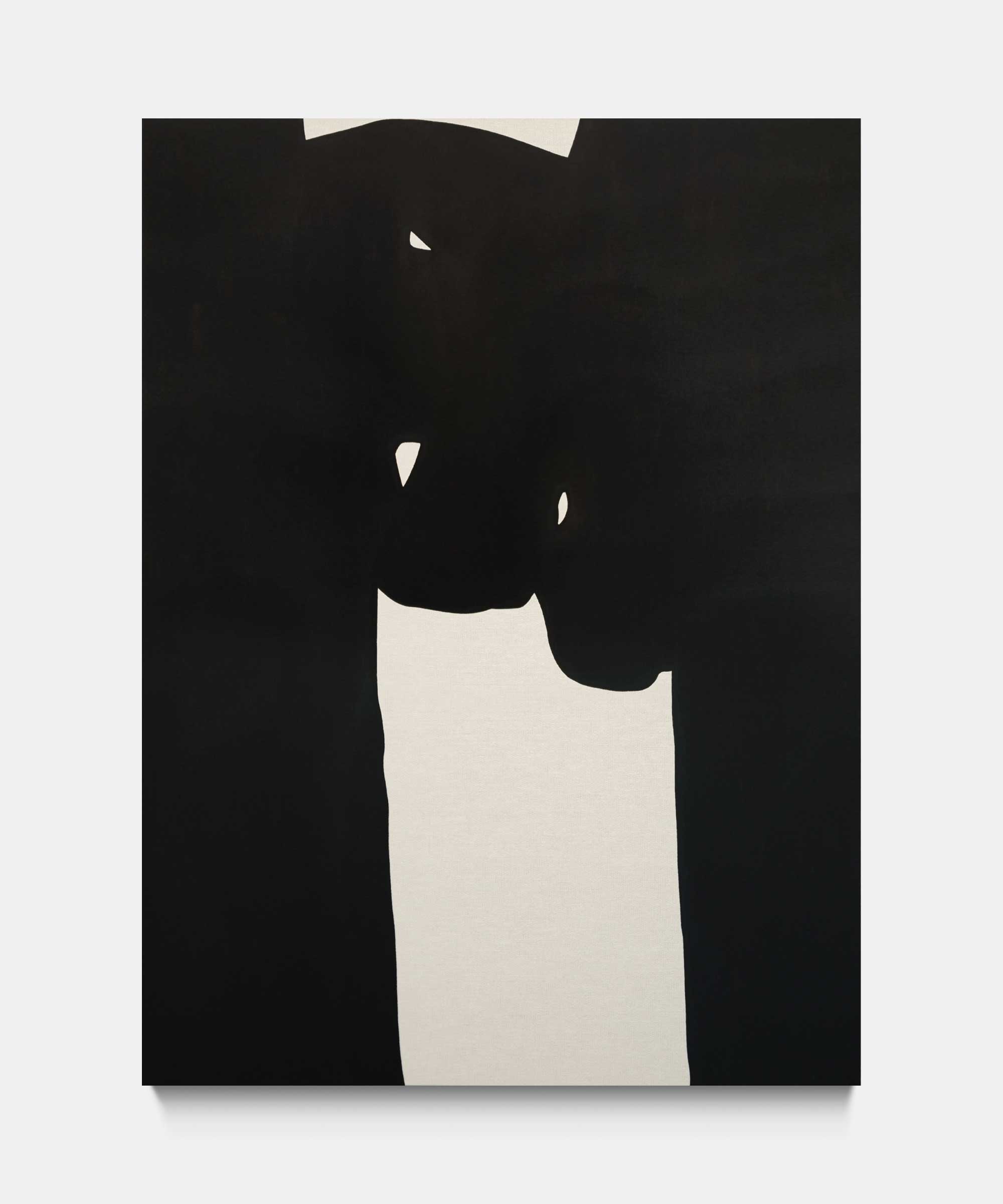 Lines, 2017. Iron oxide on canvas. 145&#160;×&#160;195&#160;cm.