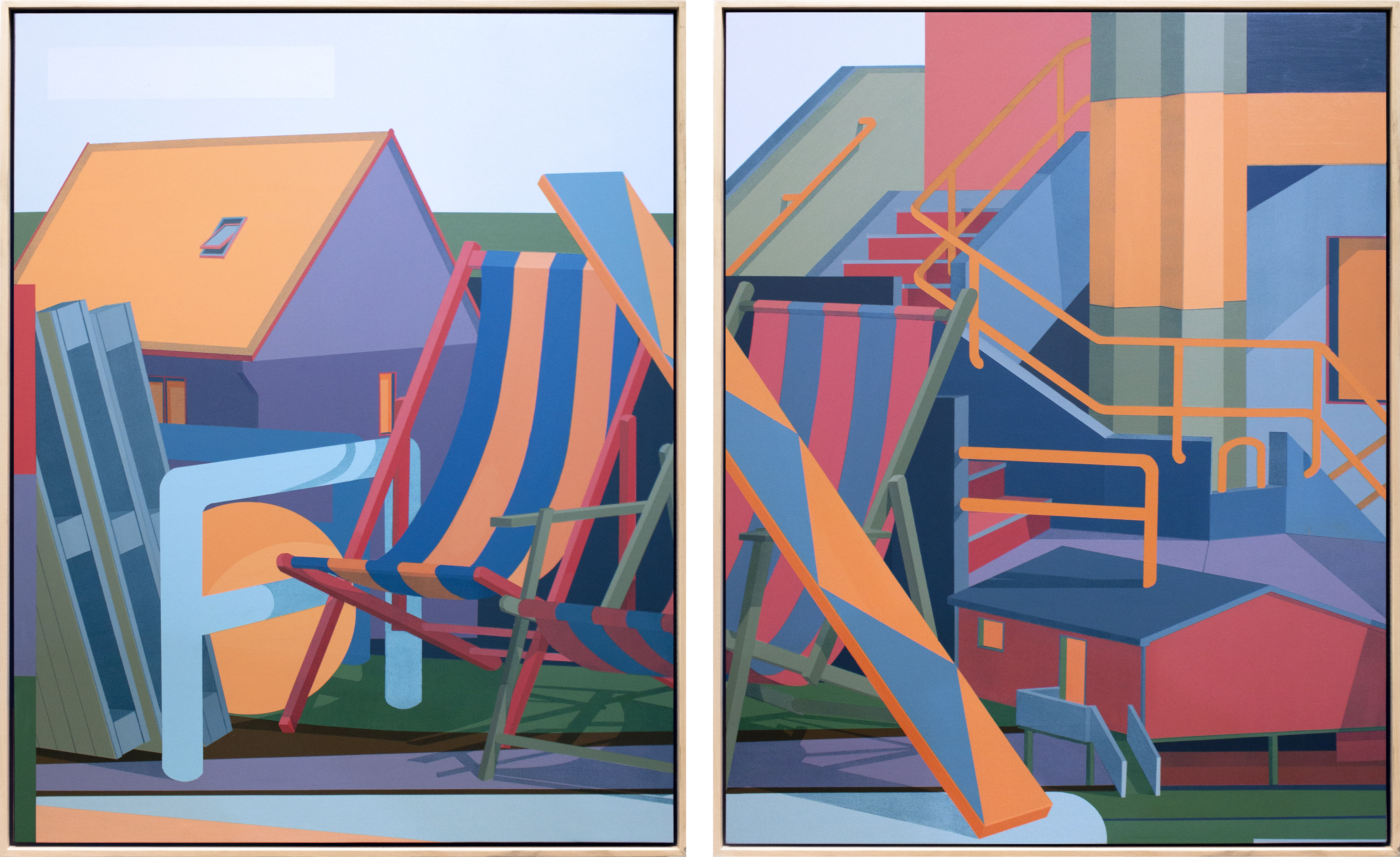 (7) / (9) - Les chaises longues - 92 x 73