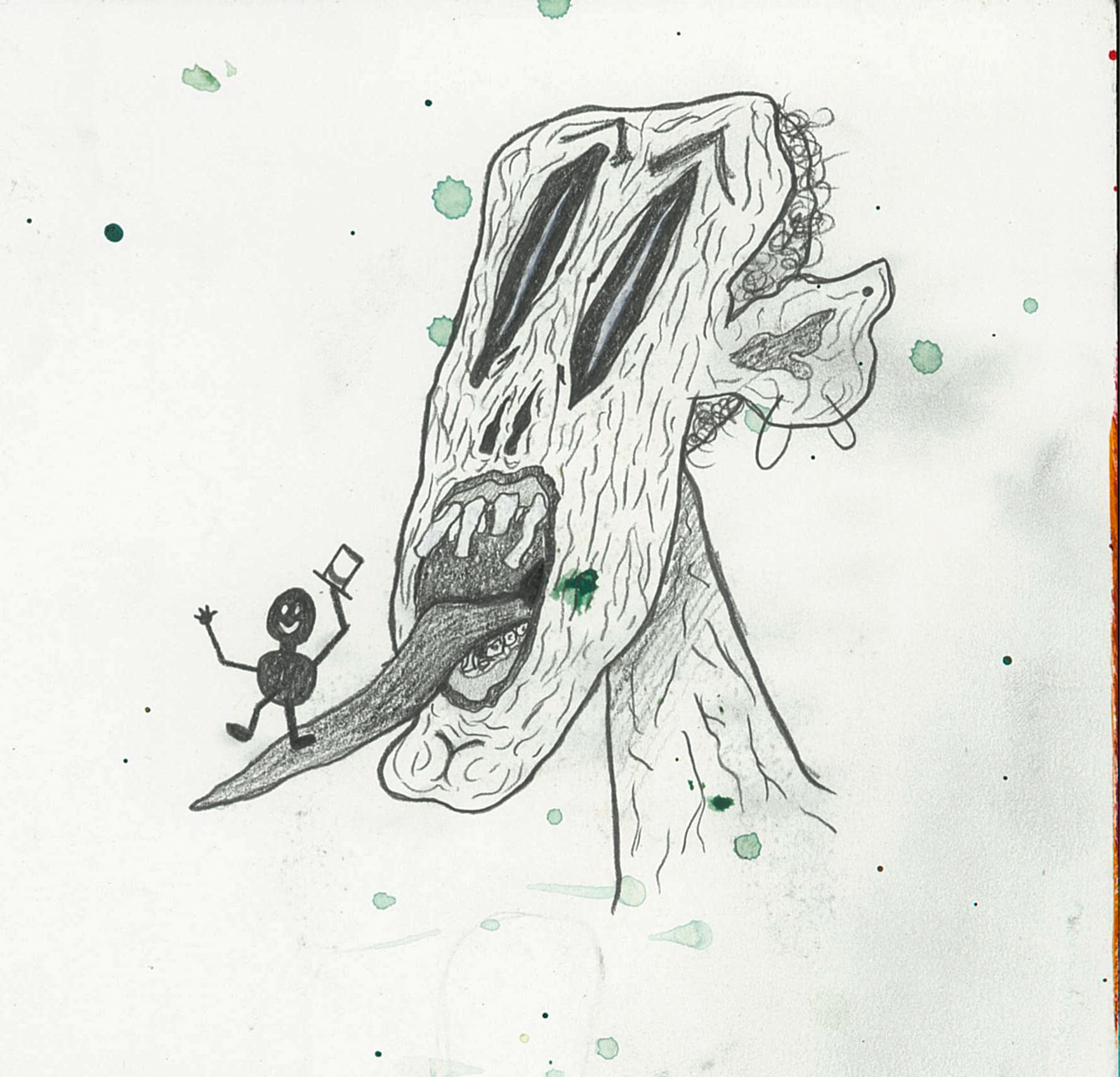 Dave's Grand Entrance // 2021, made with pencil