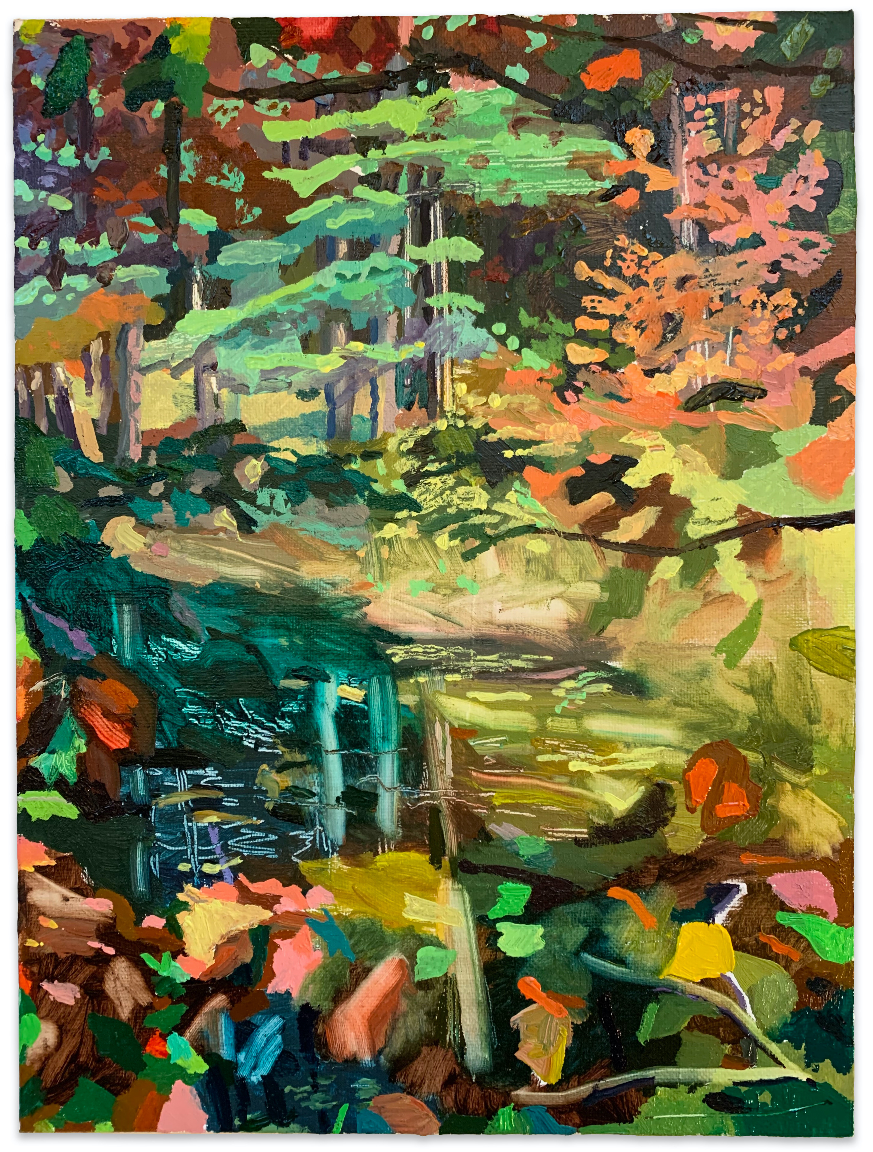 Move Me Like Water (The Feeling is the Prayer,) oil paint on canvas, 11” x 14”, 2020.