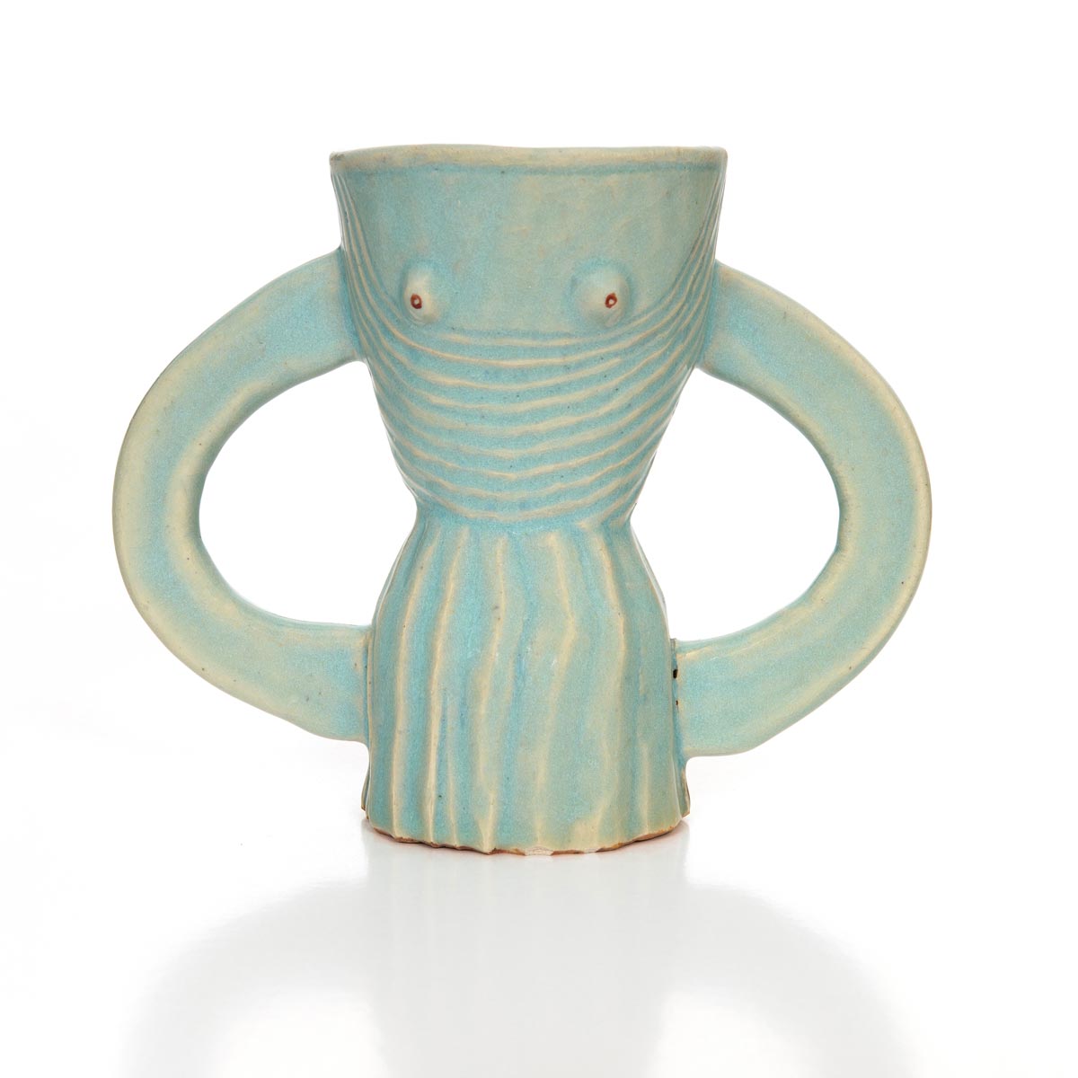 HN1253 The vase with the red nipples, 28.11.2016Glazed ceramic stoneware19.5 x 23.5 x 11.5cm