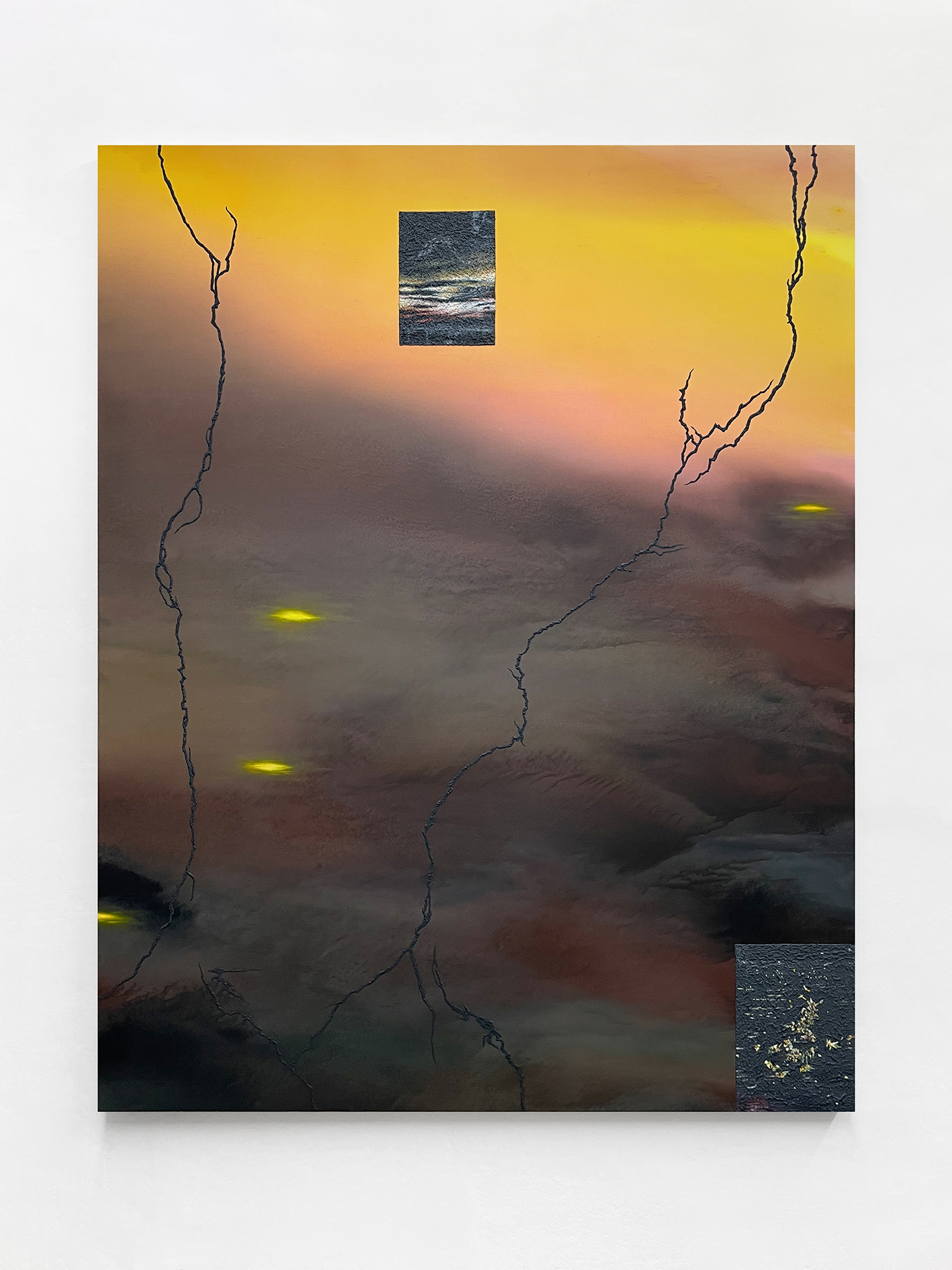 UNTITLEDOil and acrylic on nylon, 125x100 cm, 2025
