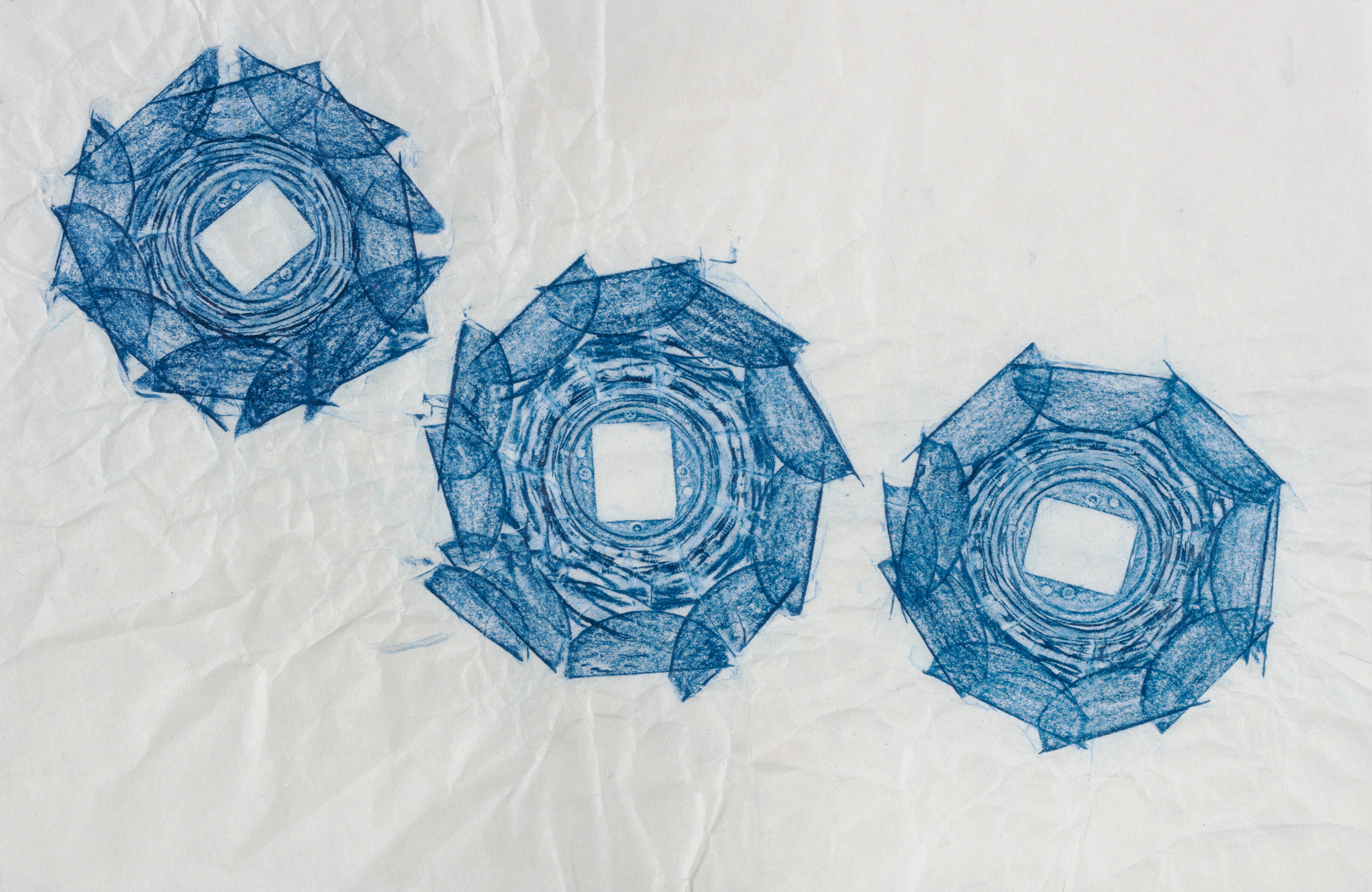 Sony Video Lens, 2016. Frottage, 11 &frac34; &times; 17 &frac12; inches