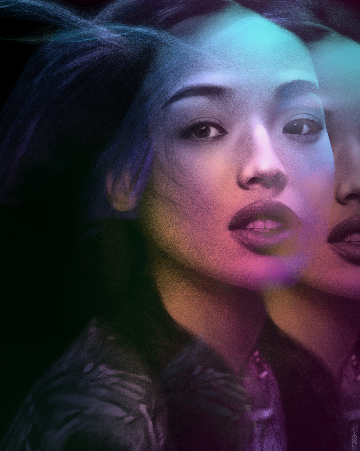 Millennium Mambo, a film by Hou Hsiao Hsien, 2023Graphite and digital