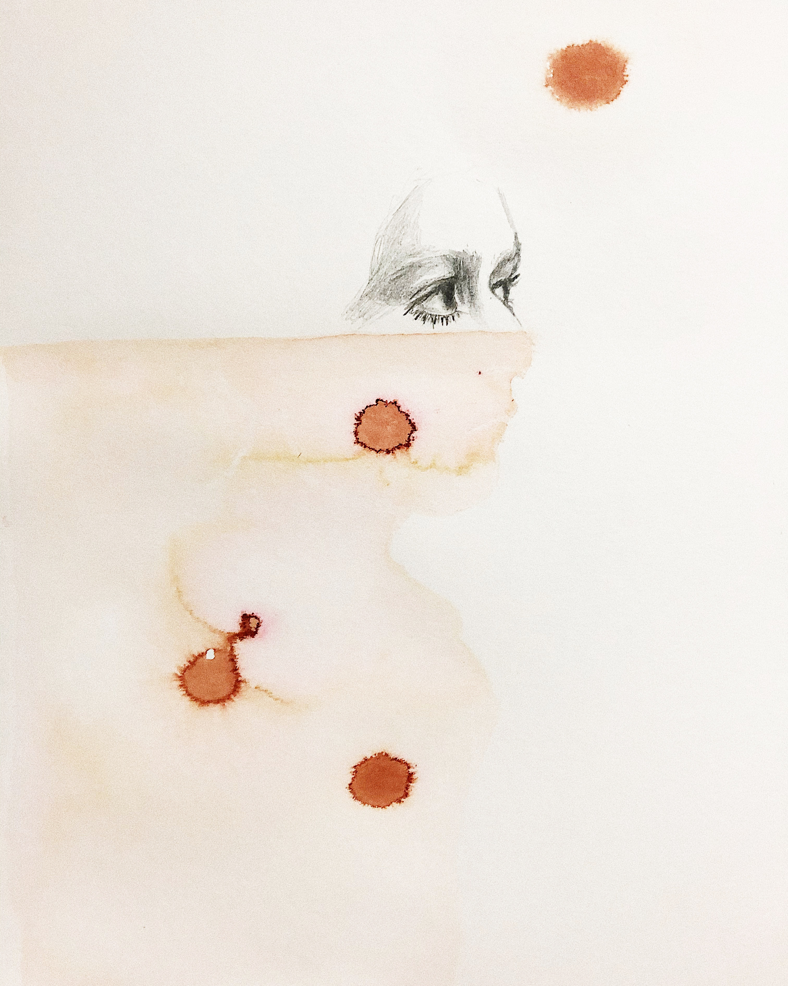 Véu de carne | Aquarela e grafite sobre papel | 40cm x 30cm | 2020