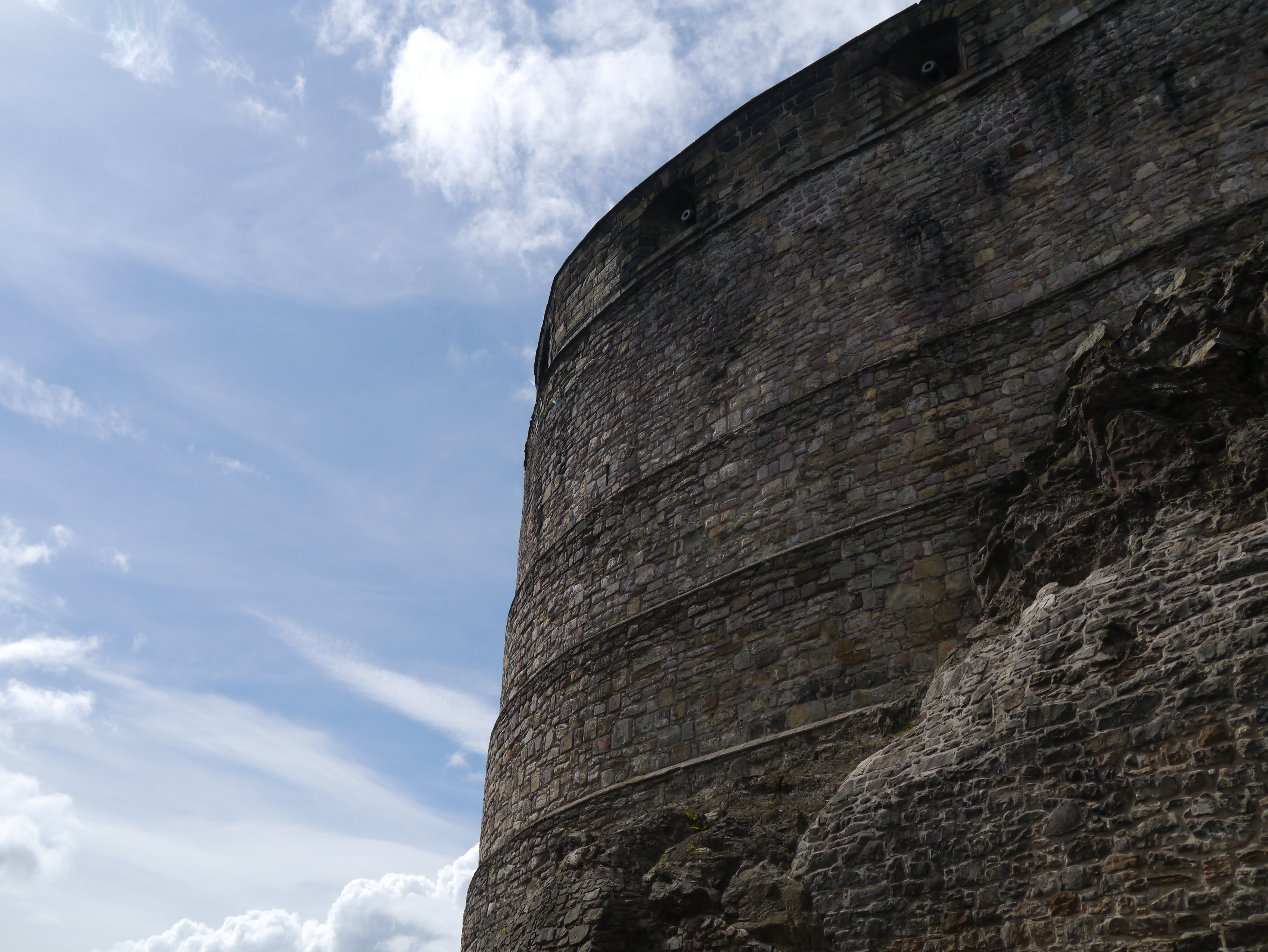 Castle Wall in Ediborough, Scotland