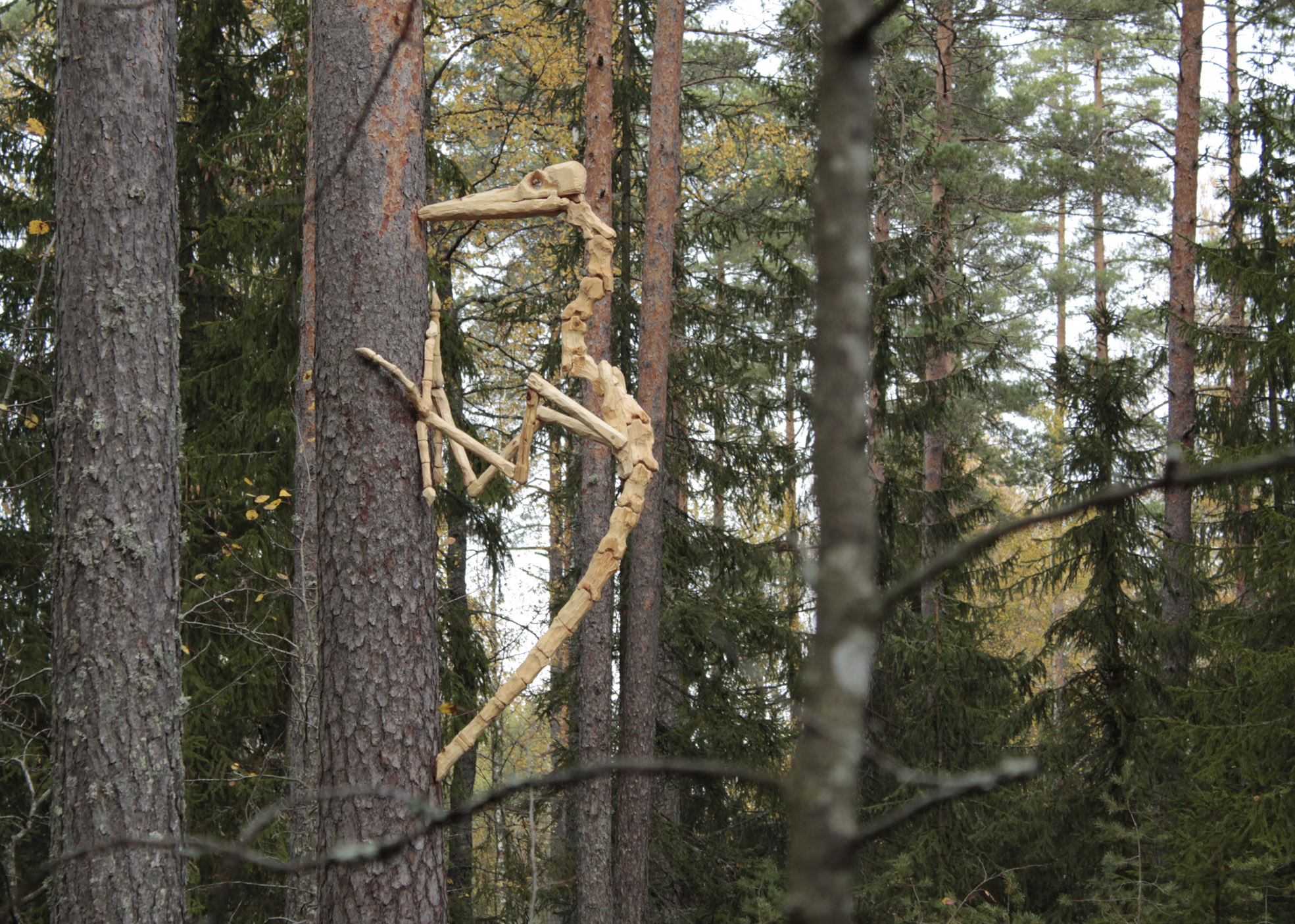 220(h) x 80(w) x 100(d) cm. Pine, stainless steel fixings, Teak oil.