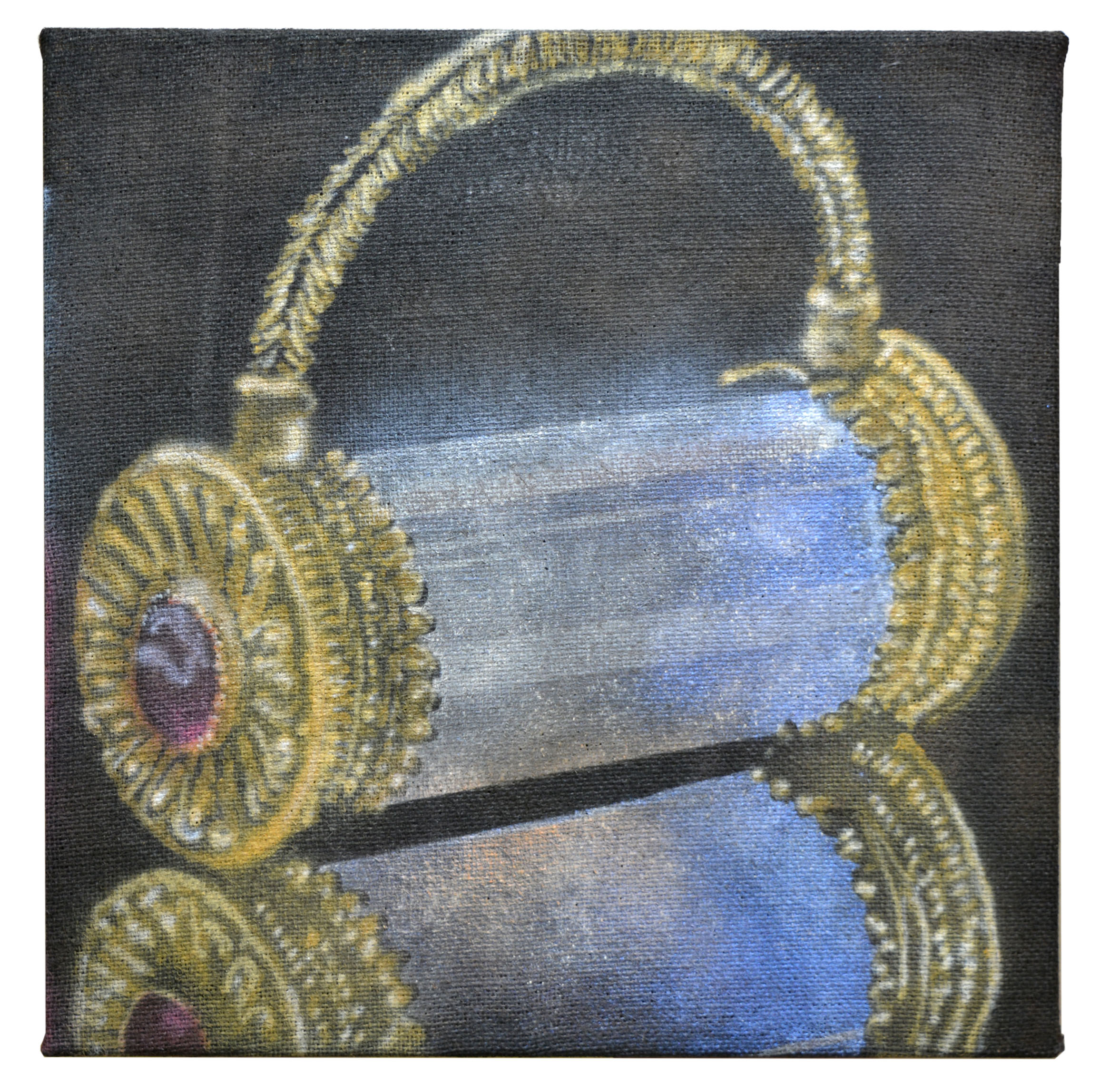 5G, acrylic on burlap, 50 x 50 cm, 2020