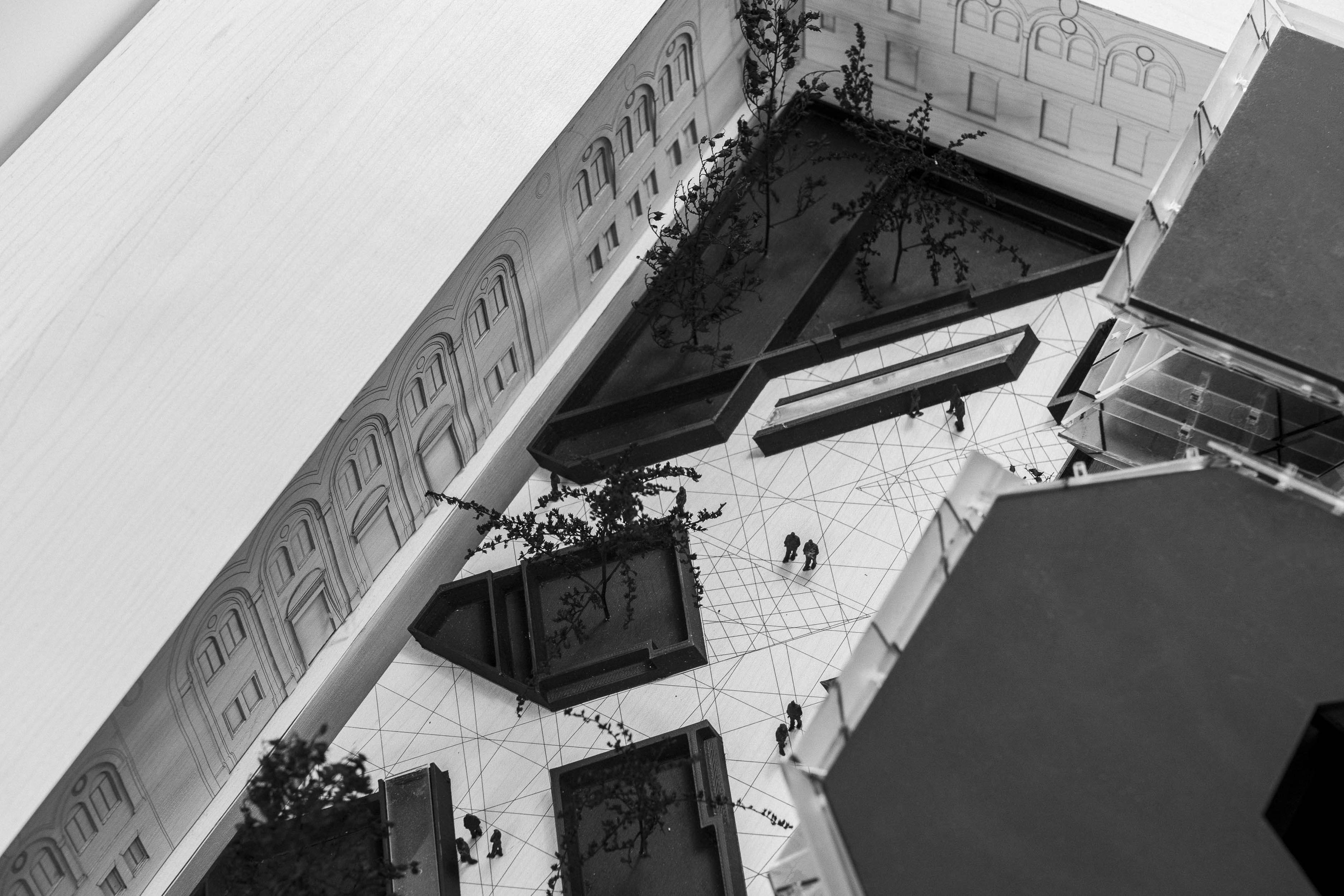 Model - Rear Courtyard from Above