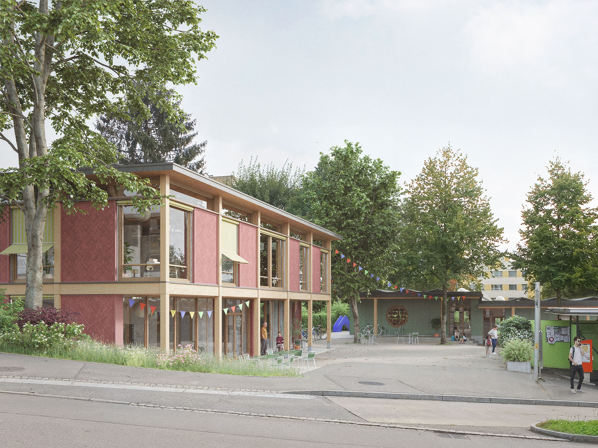 offener wettbewerb, sia, visualisierung, Bern, Schule, 3d, architektur,ittigen, kappelisacker, Ernst Gerber, atlier ard