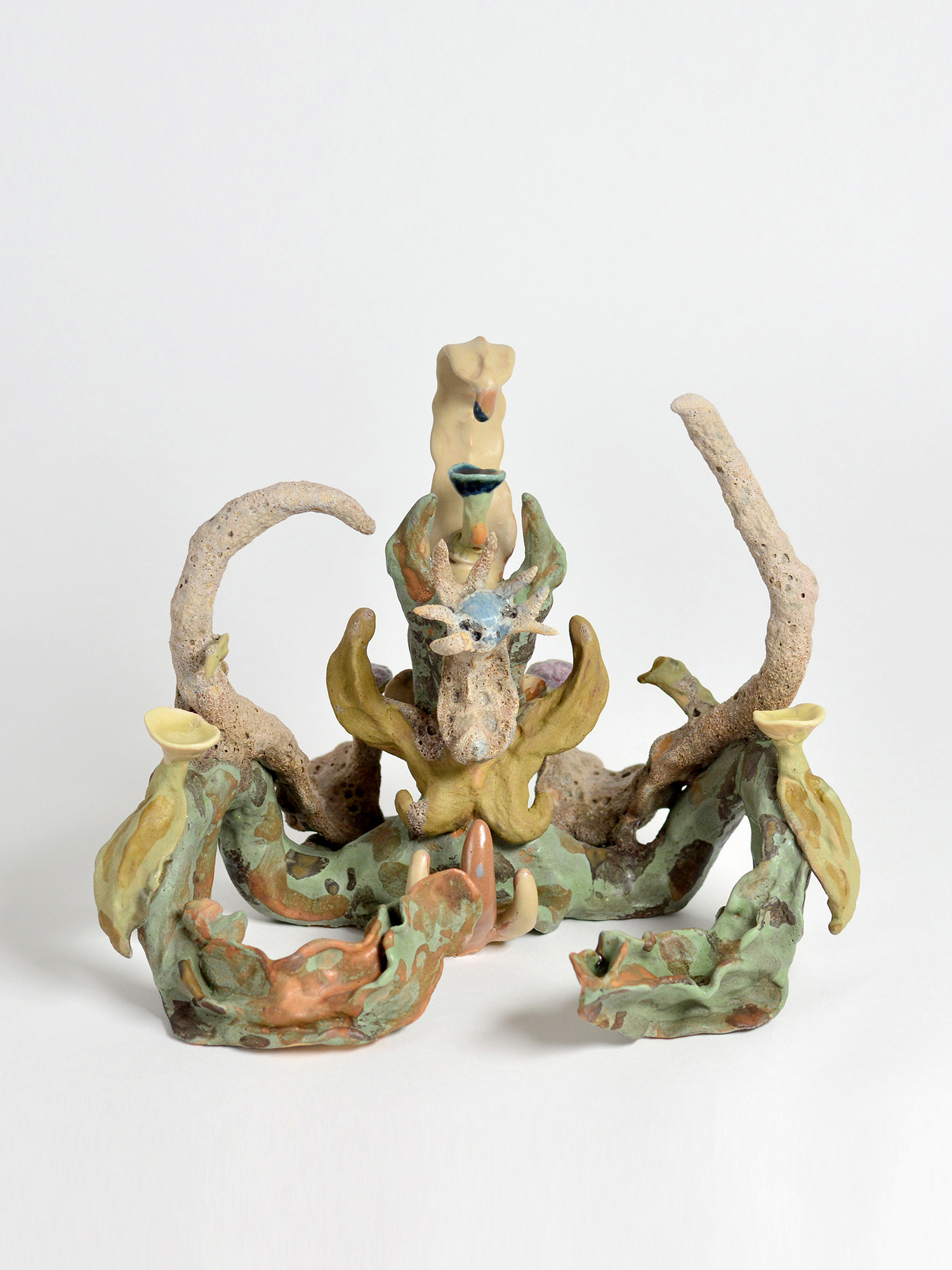 Crypsis, grès/porcelaine/glaçures, 17x22x18cm