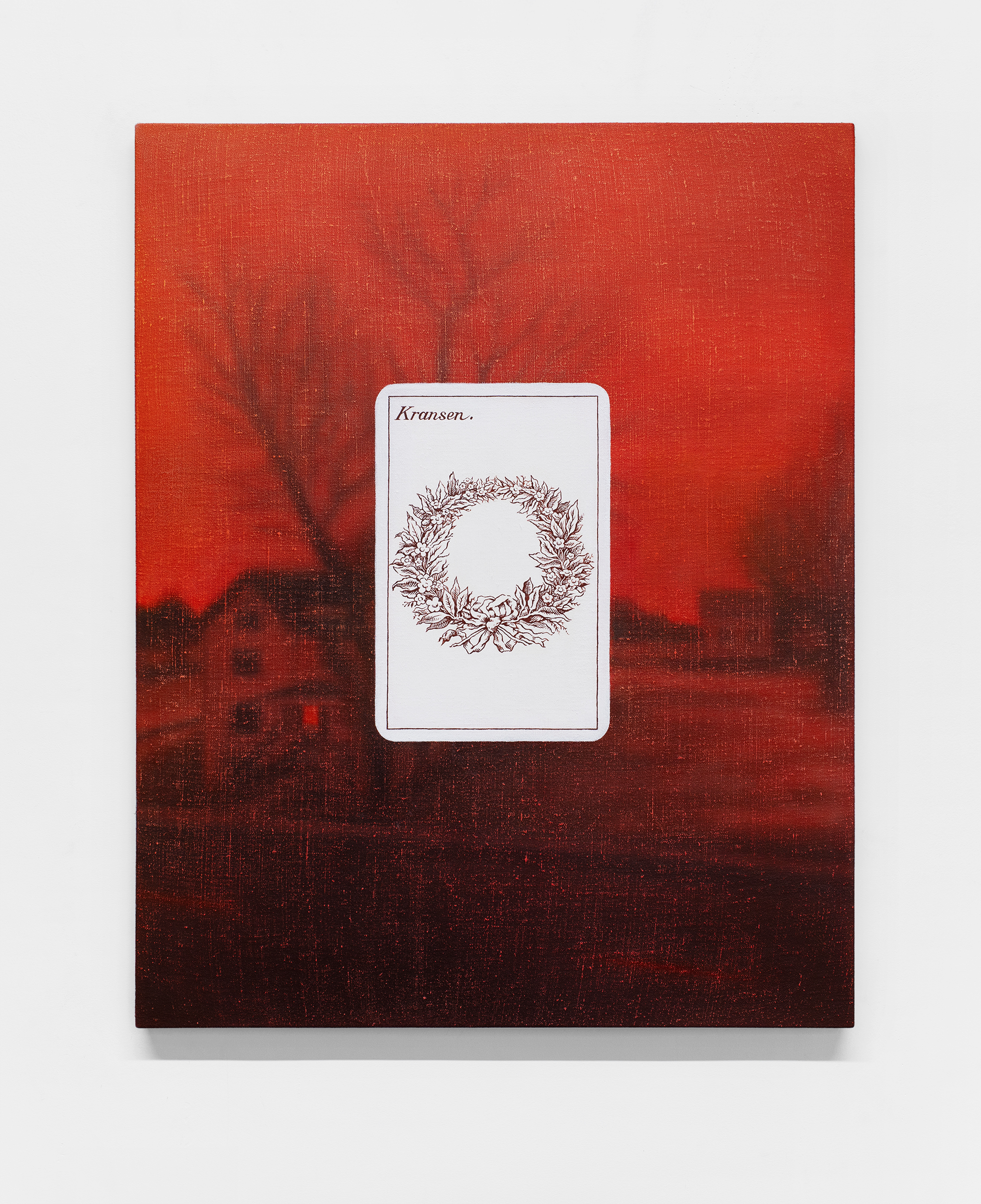 Kransen, 2024, Oil on linen mounted on panel, 30x24 inch.