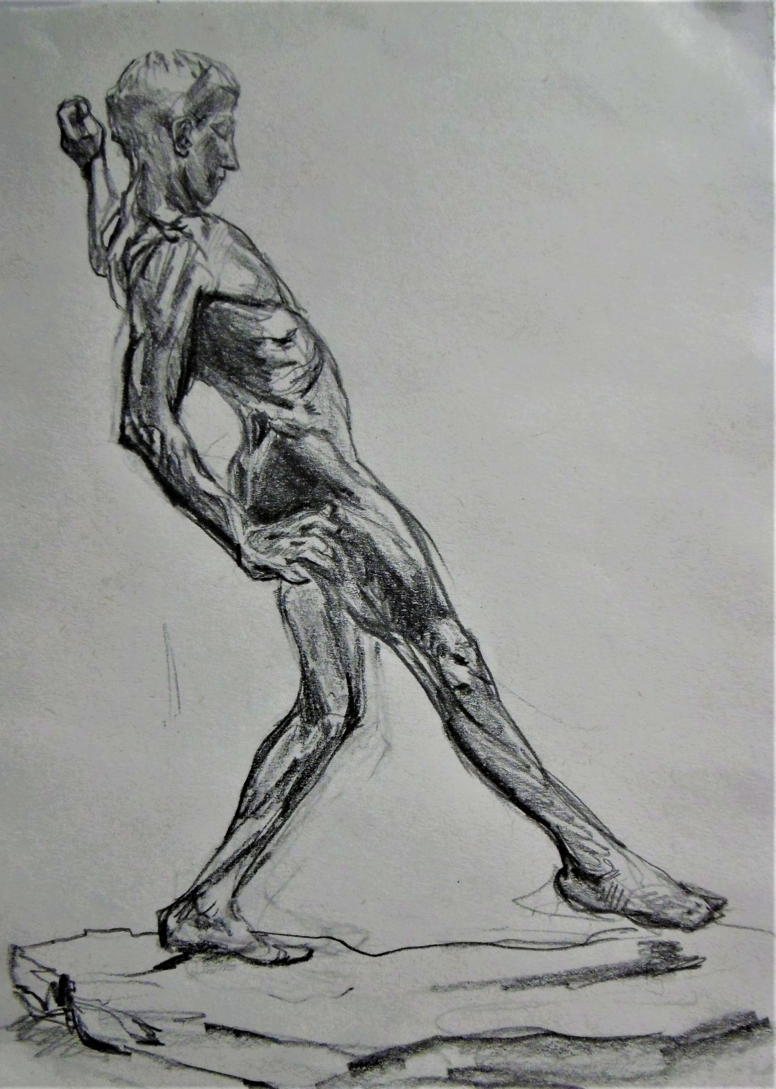 Boy at Play, pencil on paper, 21 x 15cm, £50