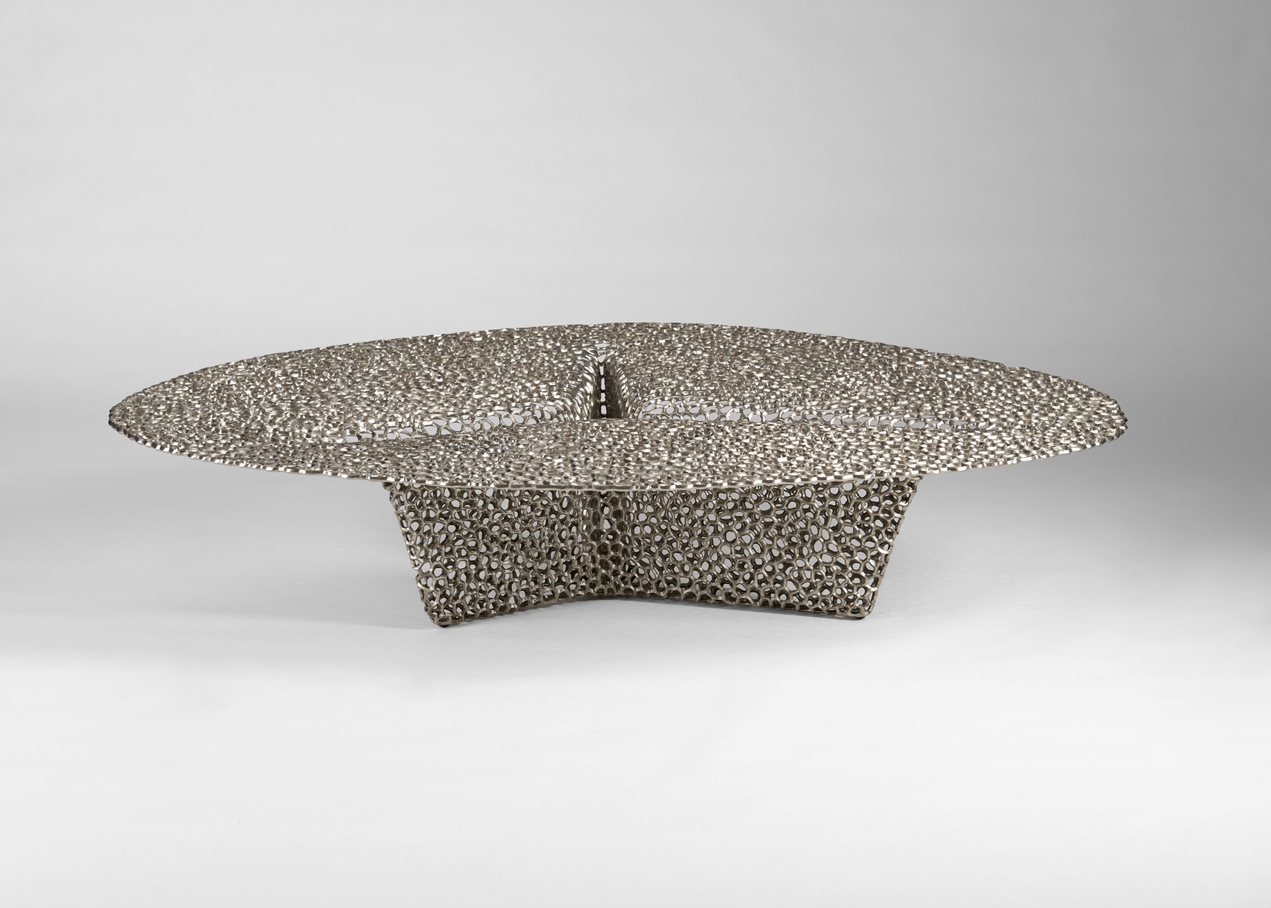 Janus, 2025 White Bronze / 35x162x120cm, 14x65x48"