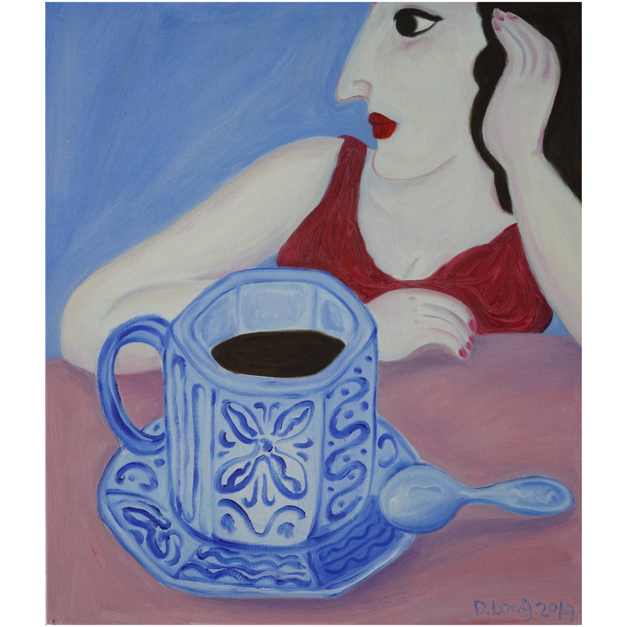 Coffee and Gossip2019oil on Canvas60×70cm