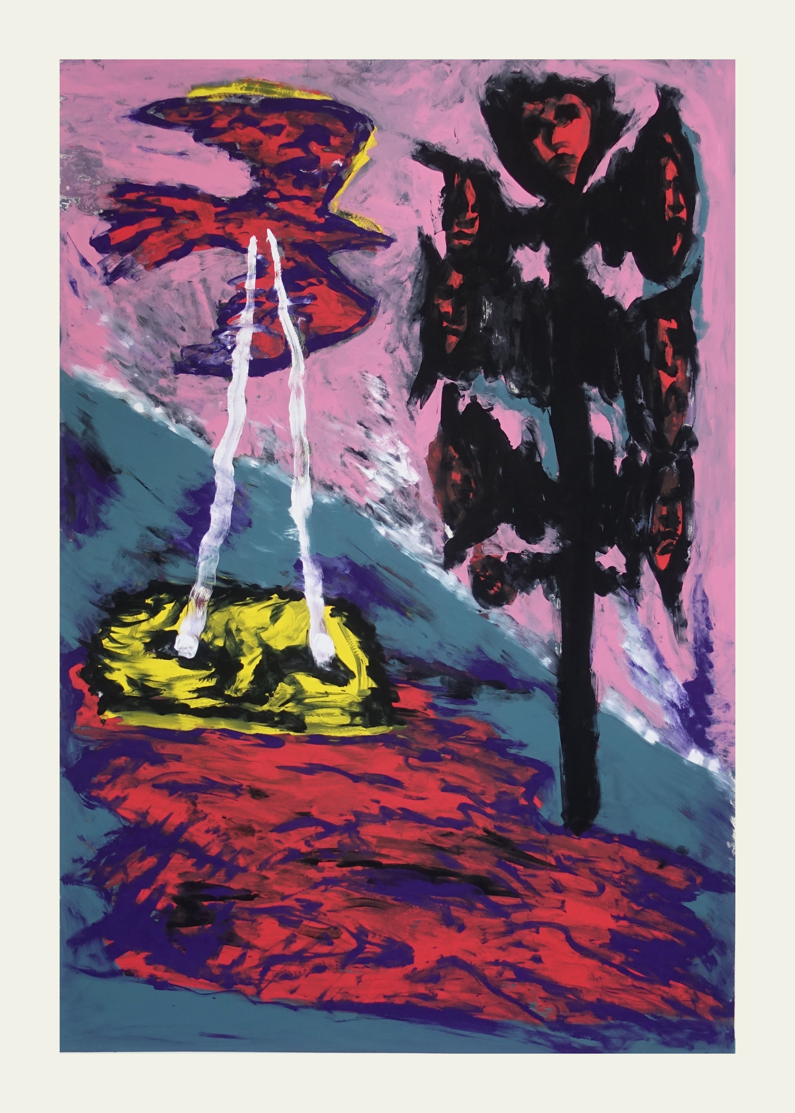 The Growthserigraphic monotype on paper, 140x100cm, 2024