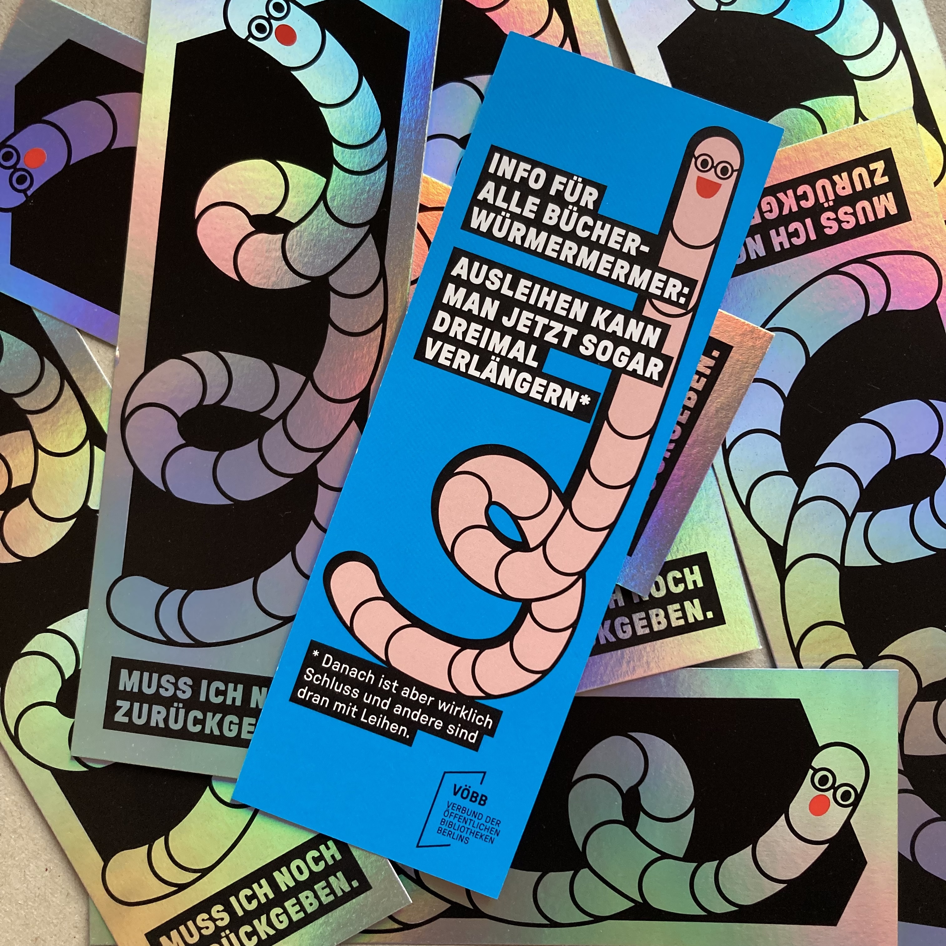 Bookmark, Poster and Social Media Assets for the public libraries in Berlin VOEBB 2024-25