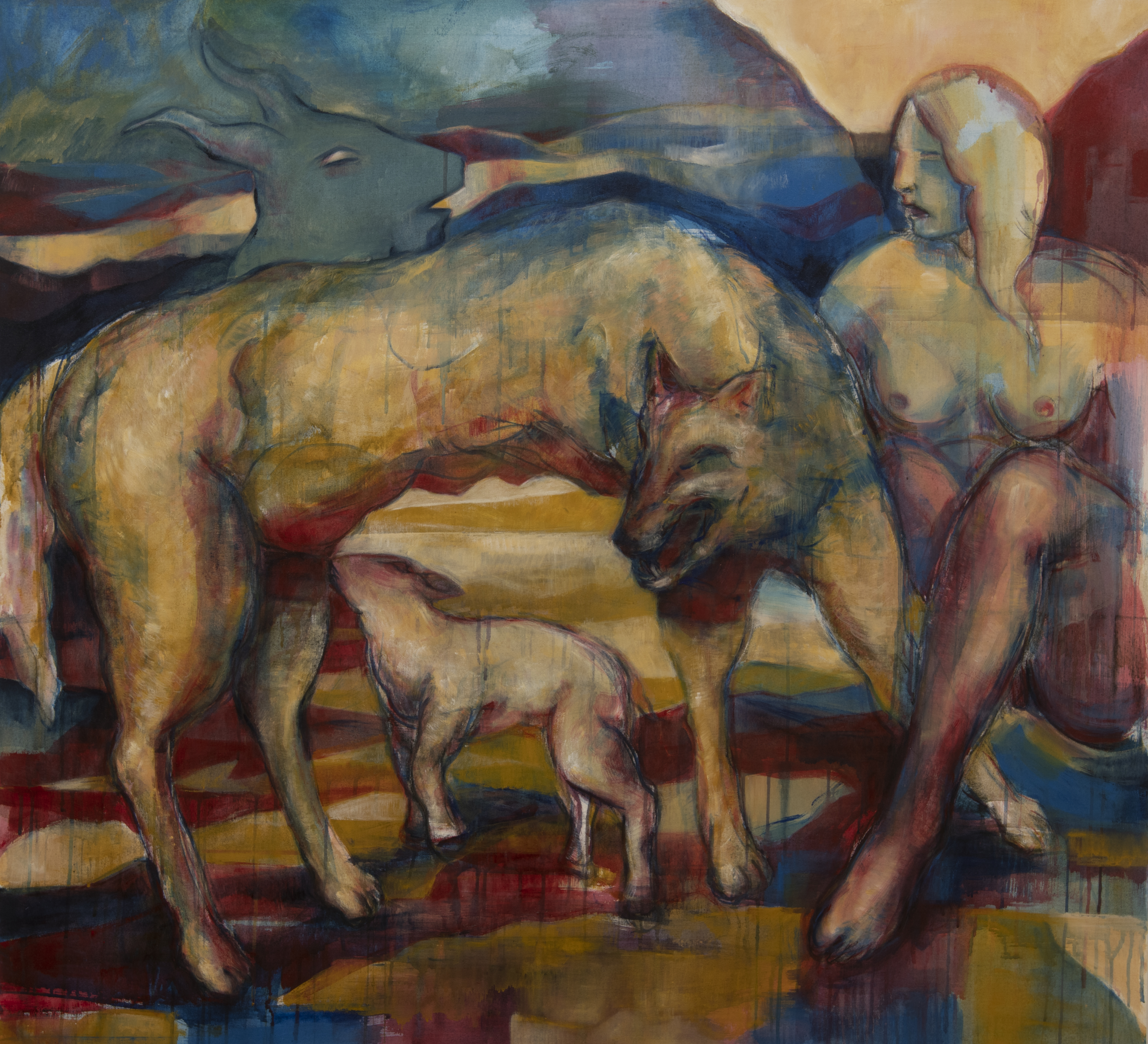 ‘Of Humans, Reptiles, and Horned Creatures' (After Eliran Kantor, Goya & Diana (and Acteon)) 