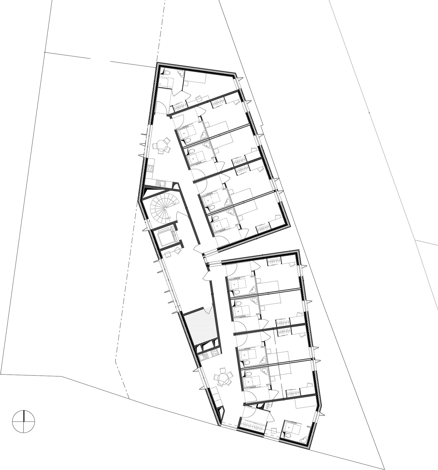 Residence for Young Workers / 2021 / Cobe Architecture / Meudon, France / 6 storeys
