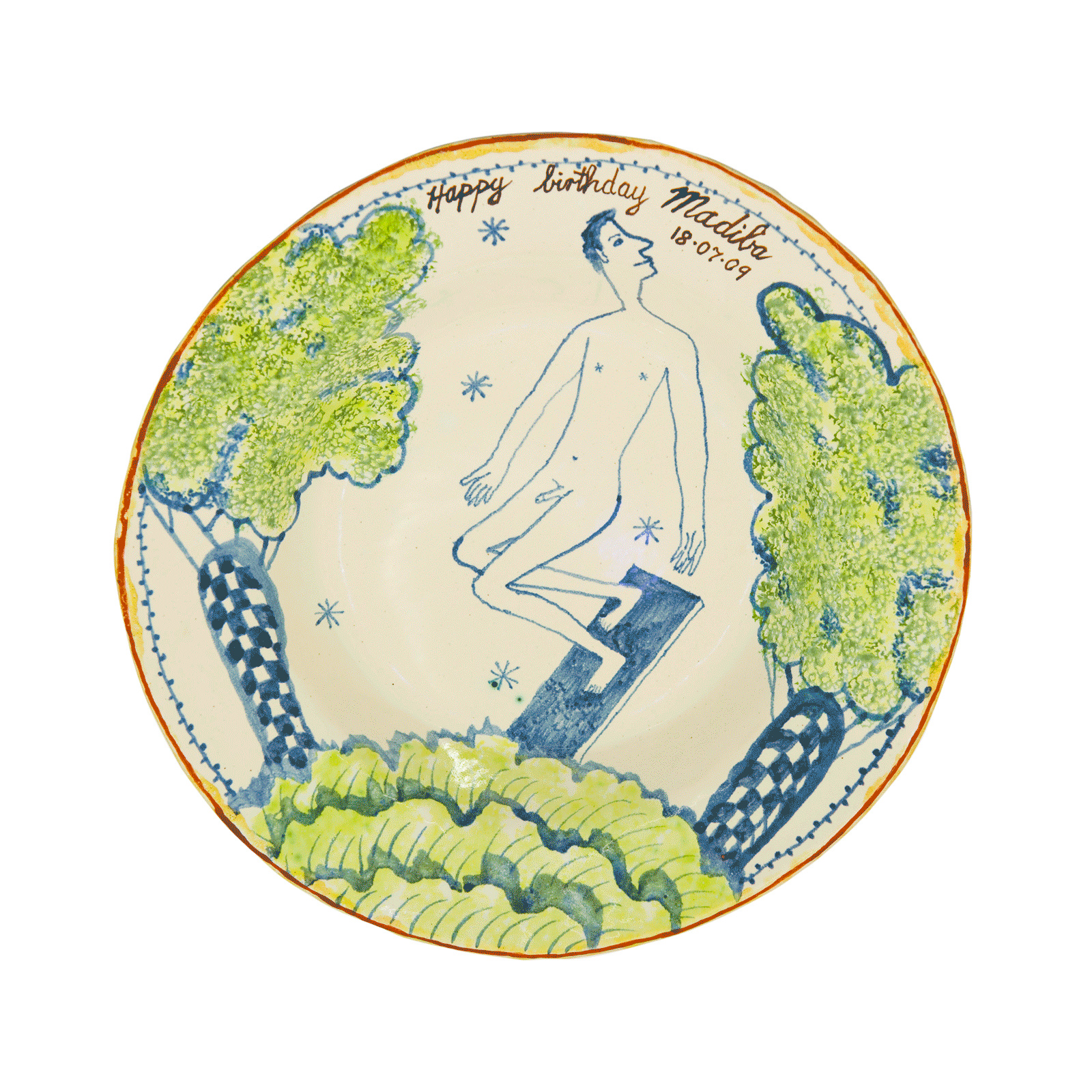 Happy Birthday Madiba, 2009Set of 9 platesGlazed ceramic stoneware