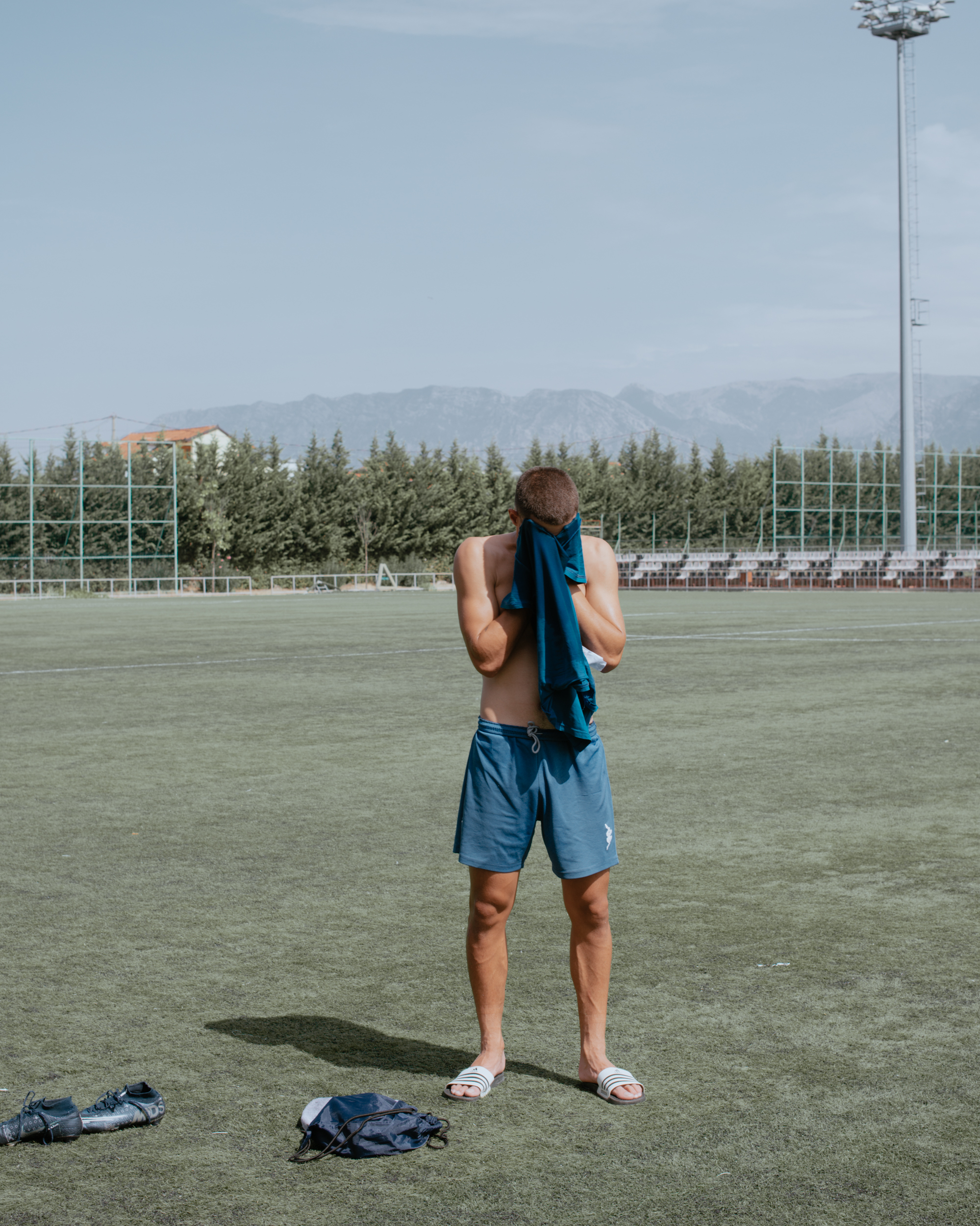 Ledian after training in the morning