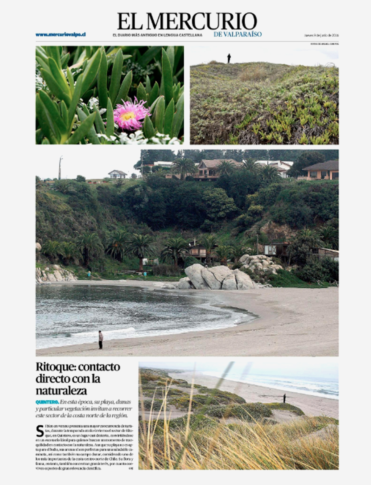 P&aacute;gina gr&aacute;fica Mercurio Valpo.