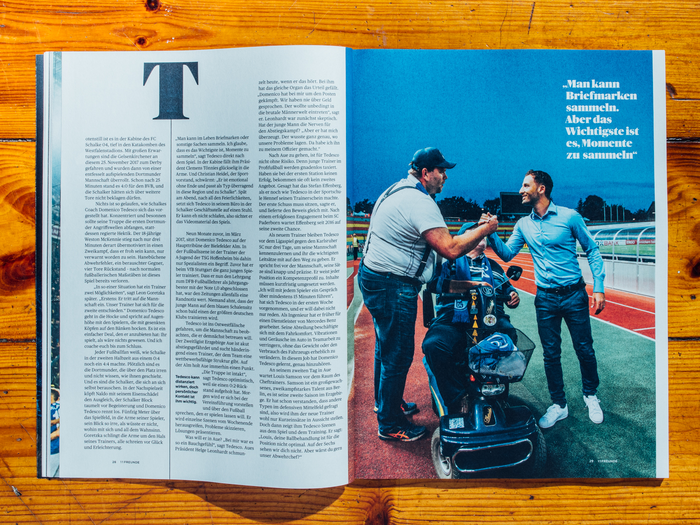 11Freunde #198 / Ein Jahr unterwegs mit Tedesco / April 2018