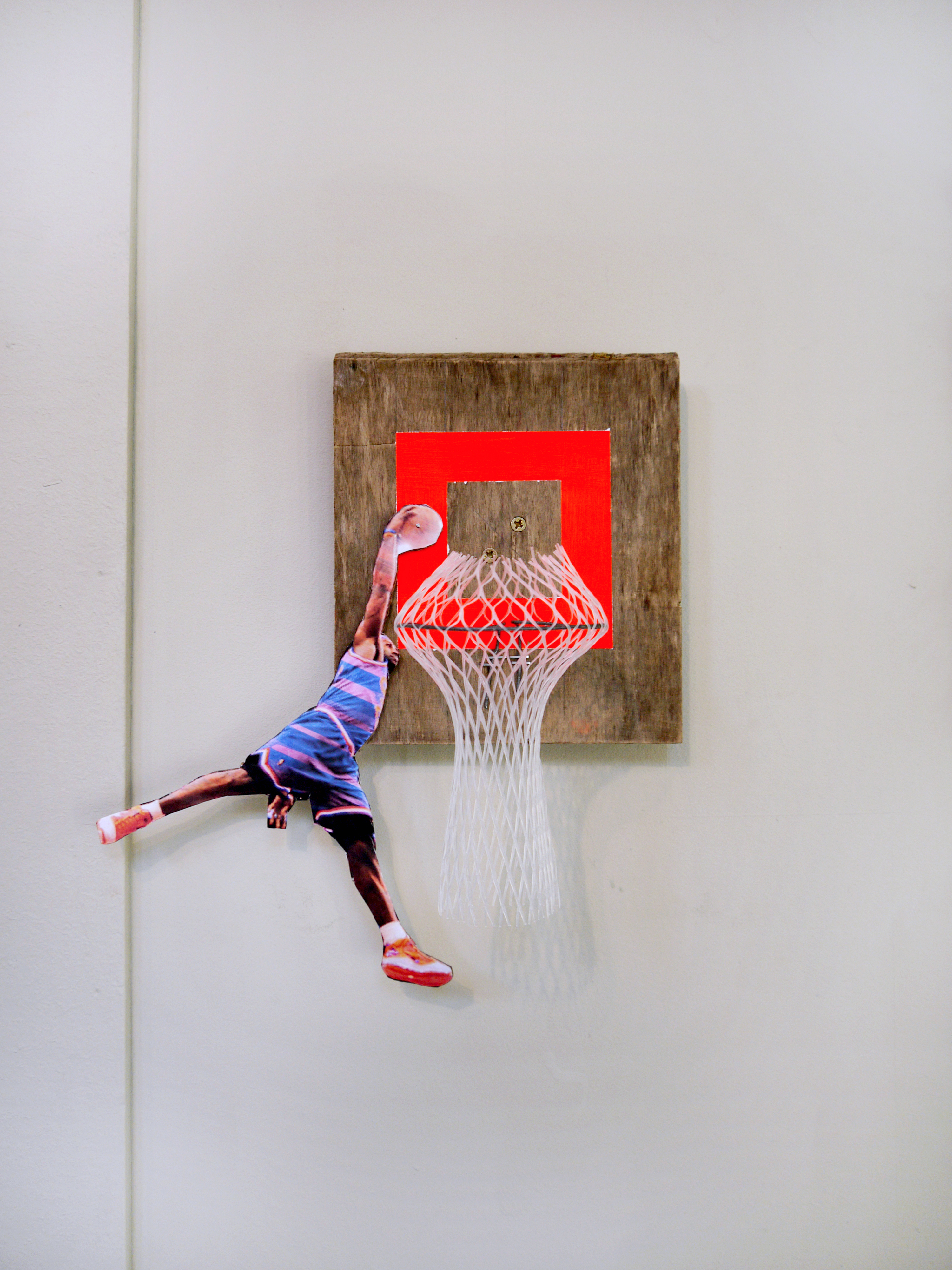 PLAy bALL, 2018. Found objects, LeBron James, arduino board. Milo Kester