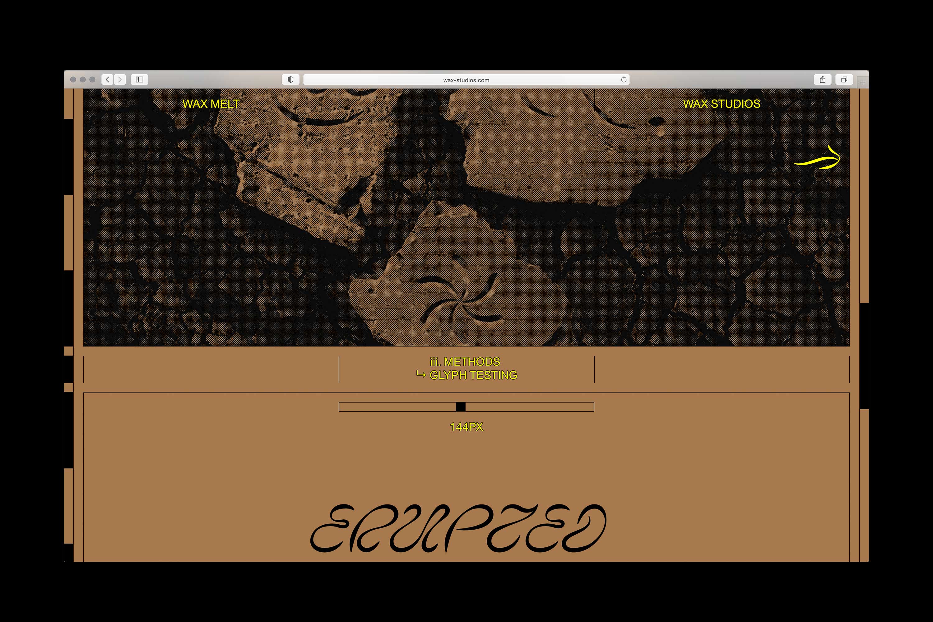(Wax Melt) (Typeface) (2020) (Web specimen)