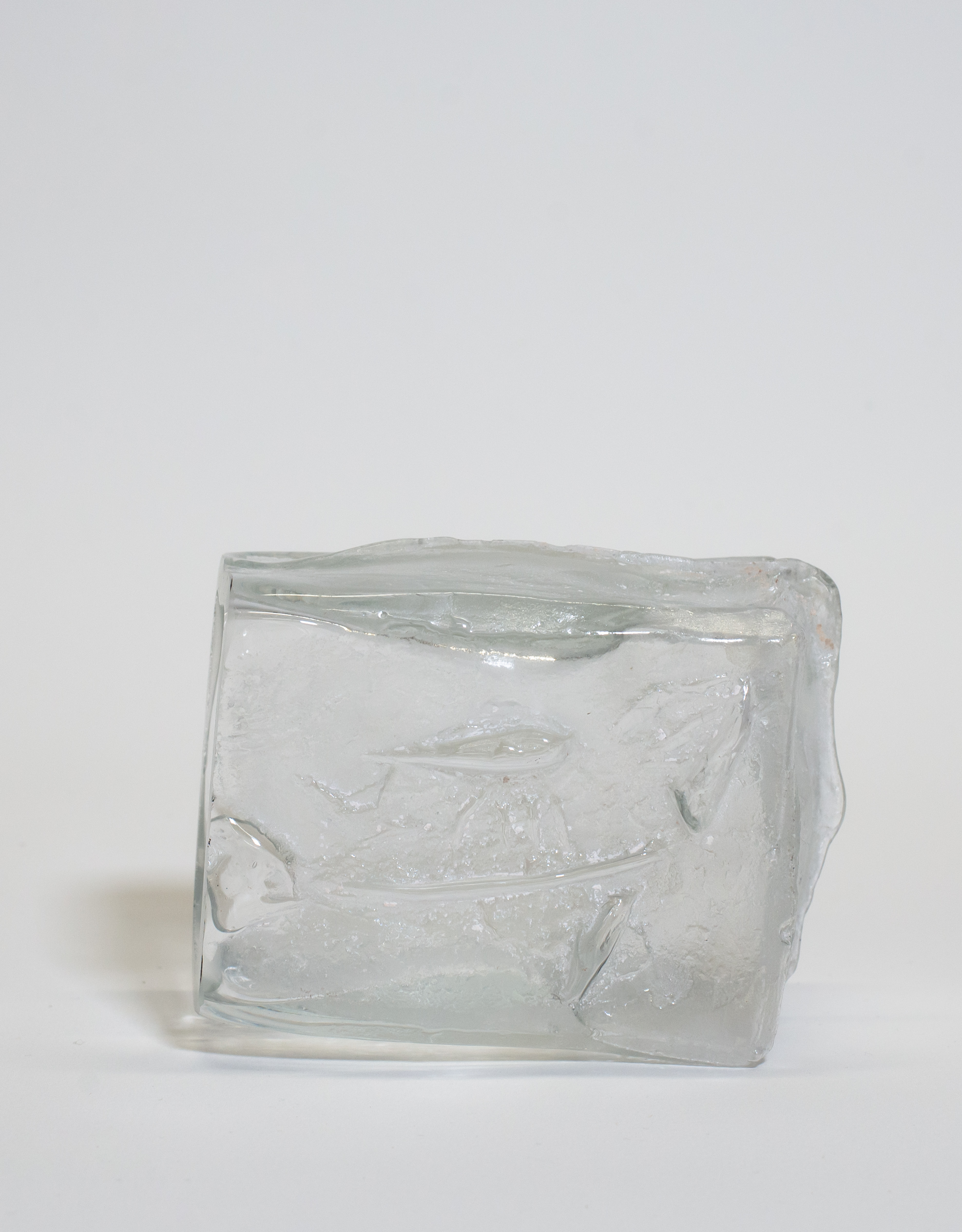 Shark Cologne Bottle (circe 2012). 2023. Hand carved mold blown glass. 5.5" by 4" by 3.5"