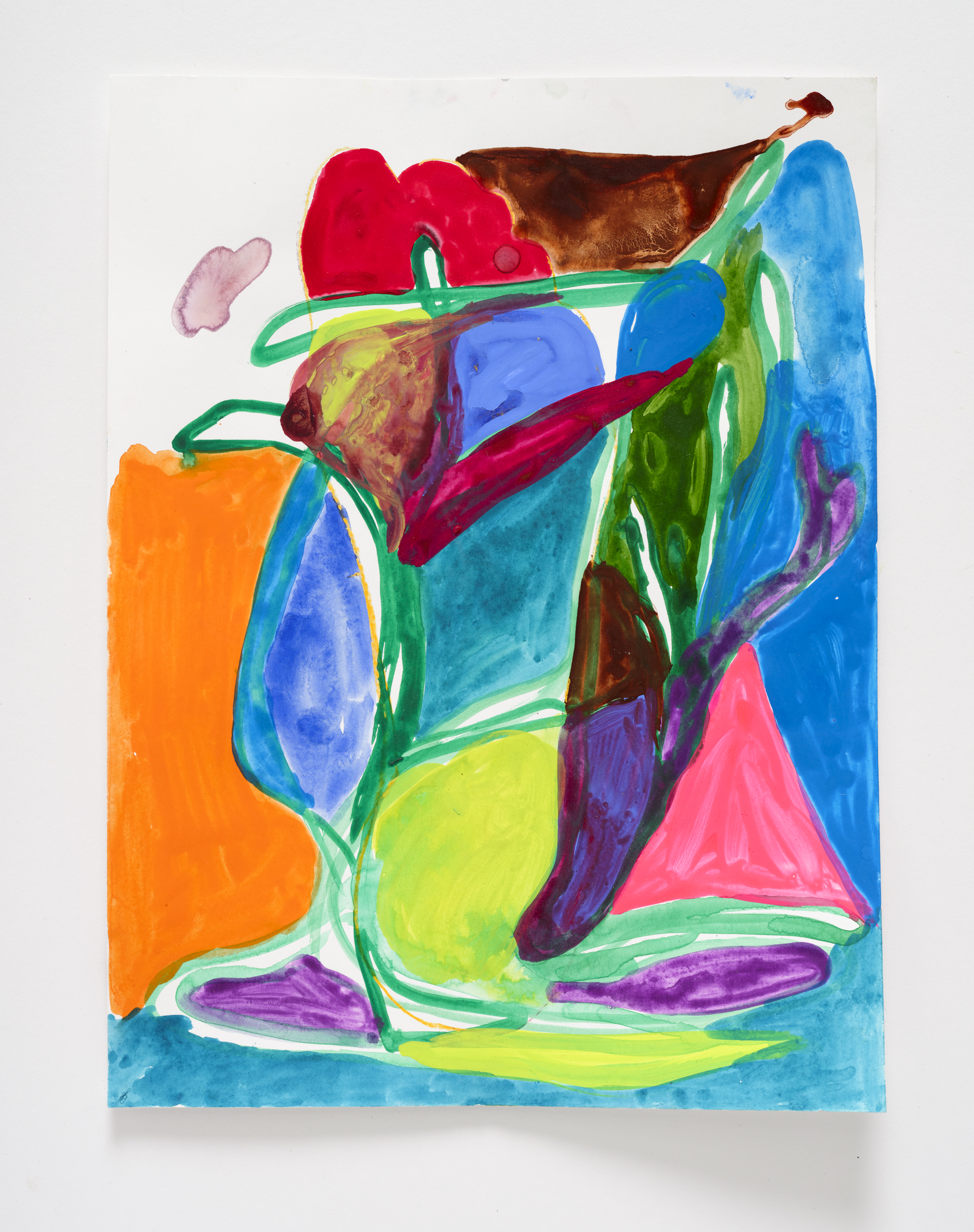 Foot Loose, 14 x 11", Gouache on paper, 2024