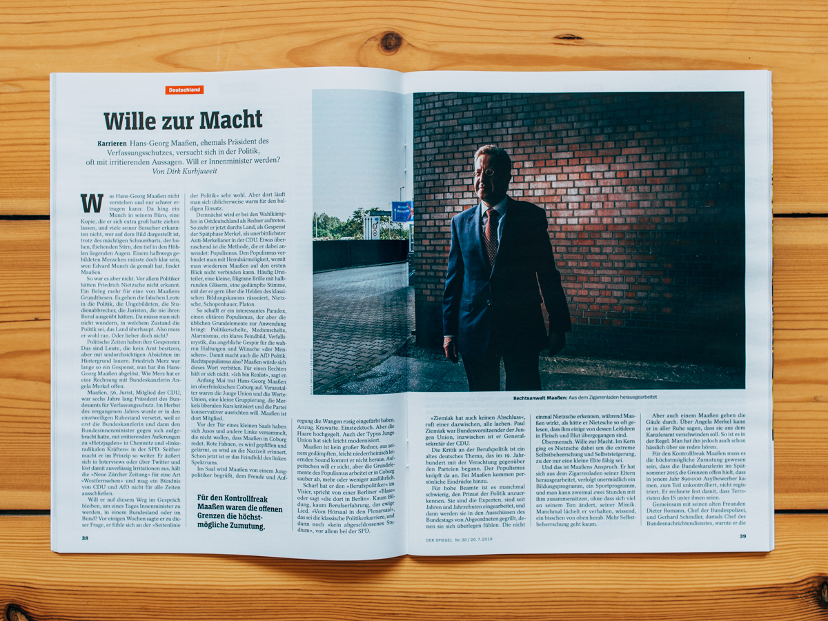 Hans Georg Maa&szlig;en / Der SPIEGEL / Juli 2019
