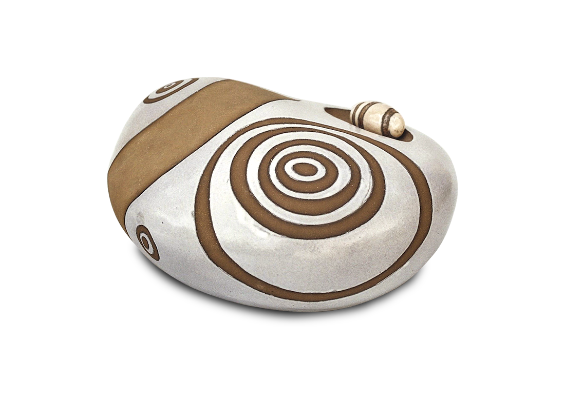 Sassofiglio (Refrattario nero e smalto, cm 30x18x25, 1998)