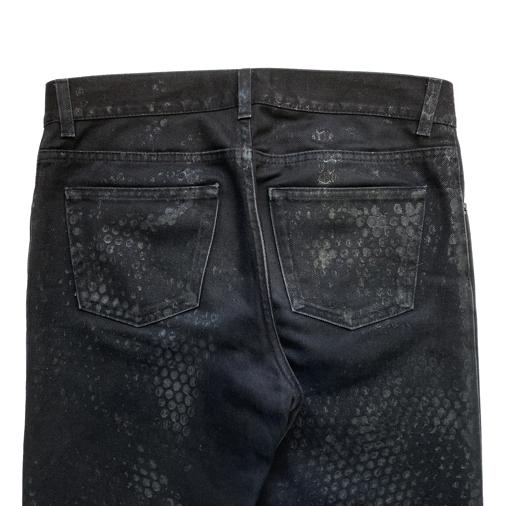 helmut lang 03ss rubber tire print denim-