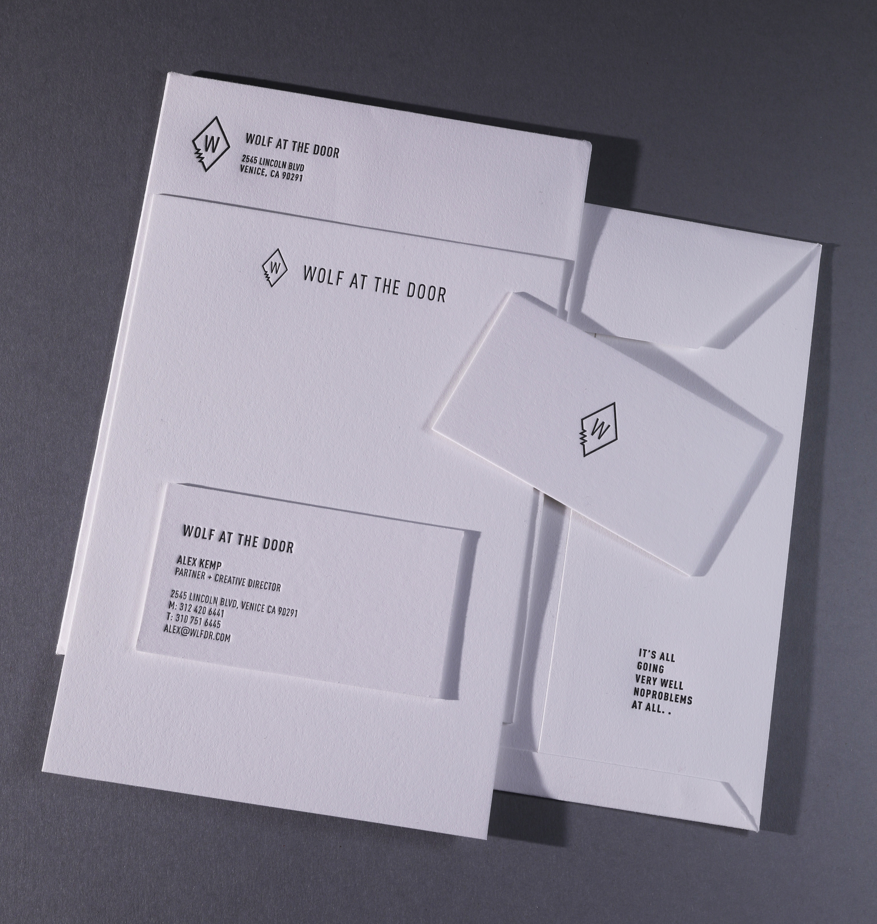 LETTERPRESSWolf at the Door stationery set